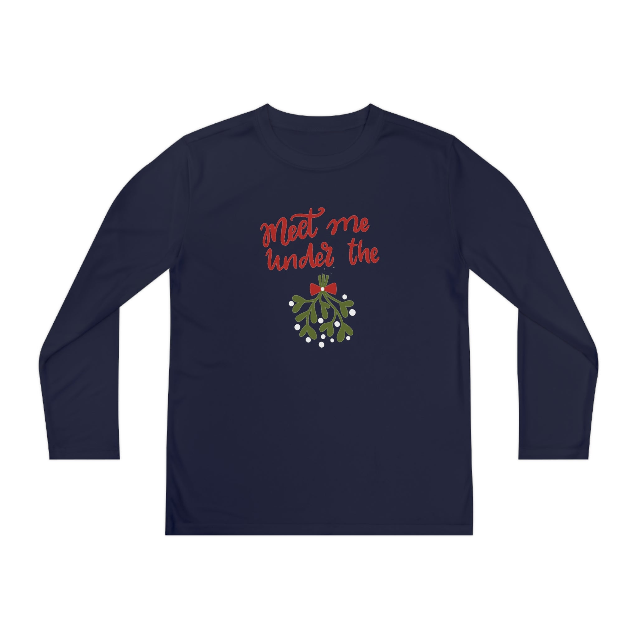 Meet Me Under The Mistletoe Youth Long Sleeve Competitor Tee