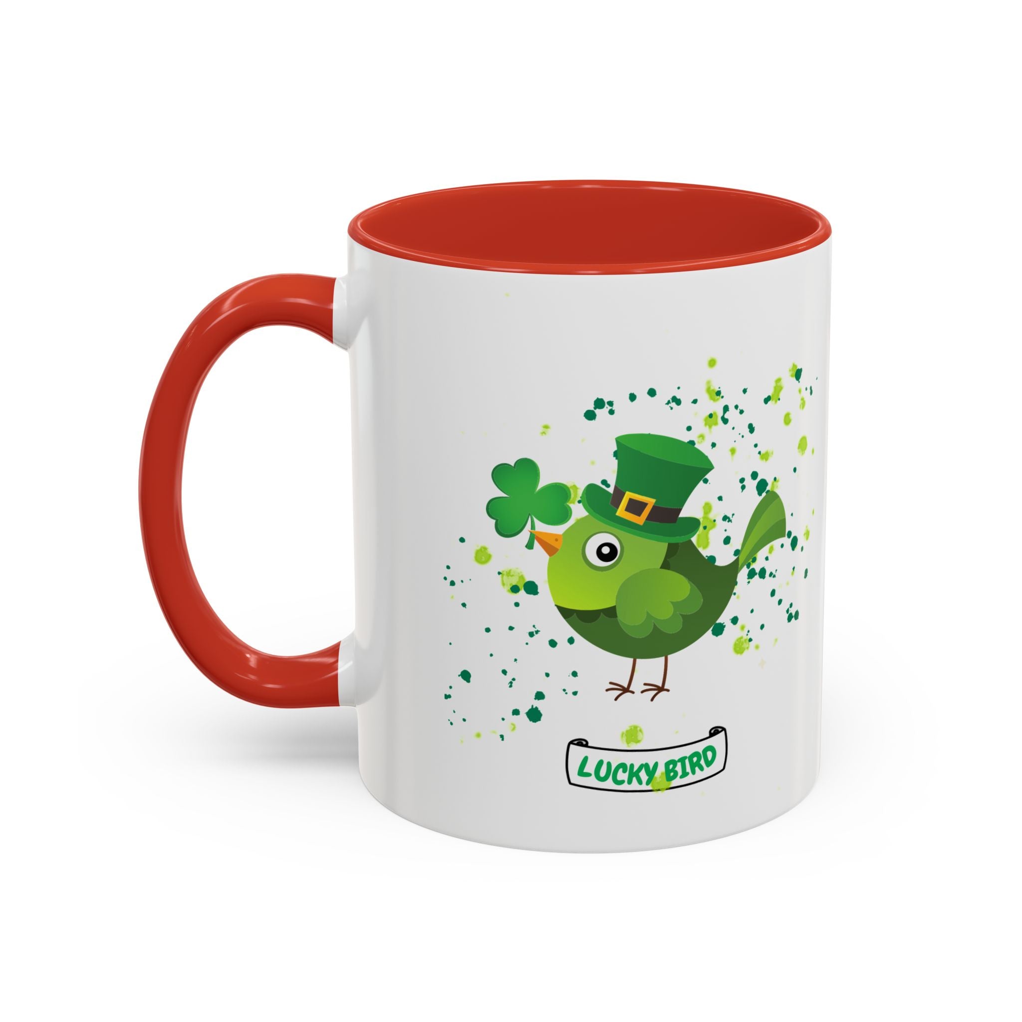 Lucky Bird St. Patrick's Day Coffee Mug - Green Accent 11/15oz