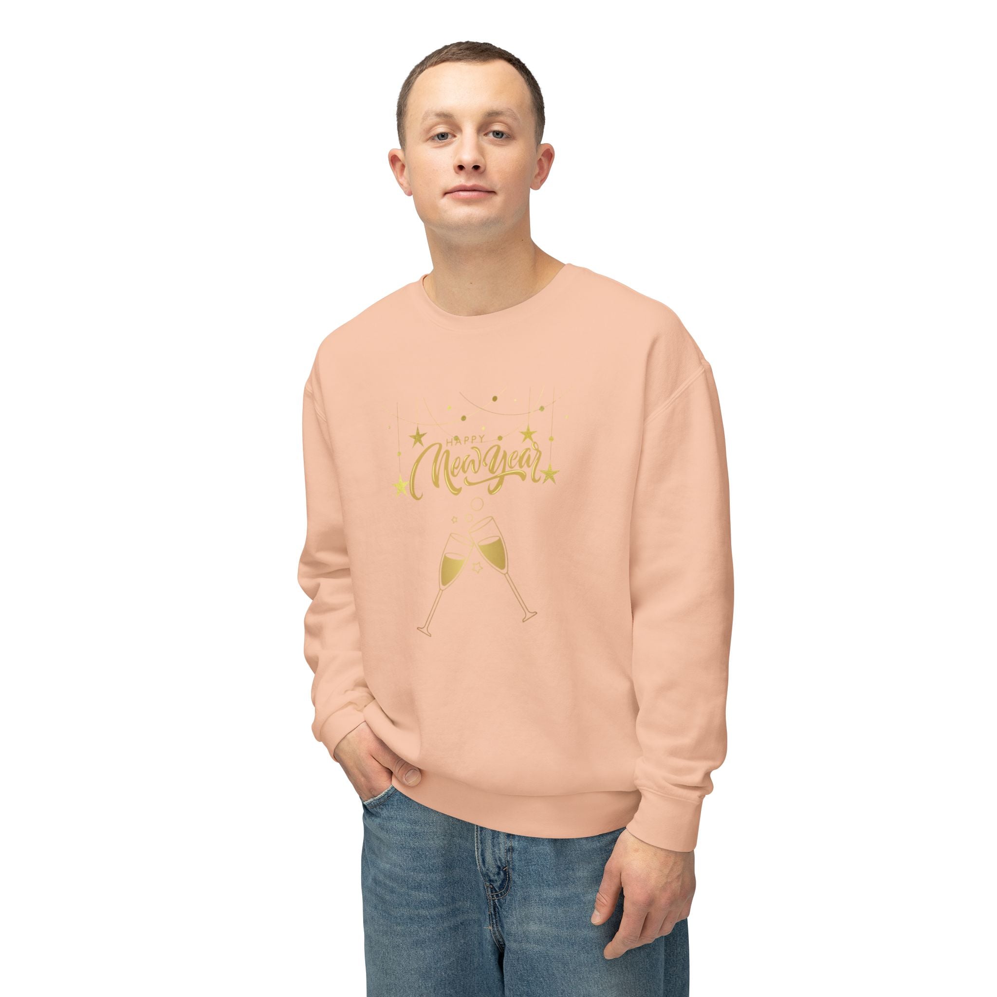 Happy New Year Unisex Lightweight Crewneck Sweatshirt
