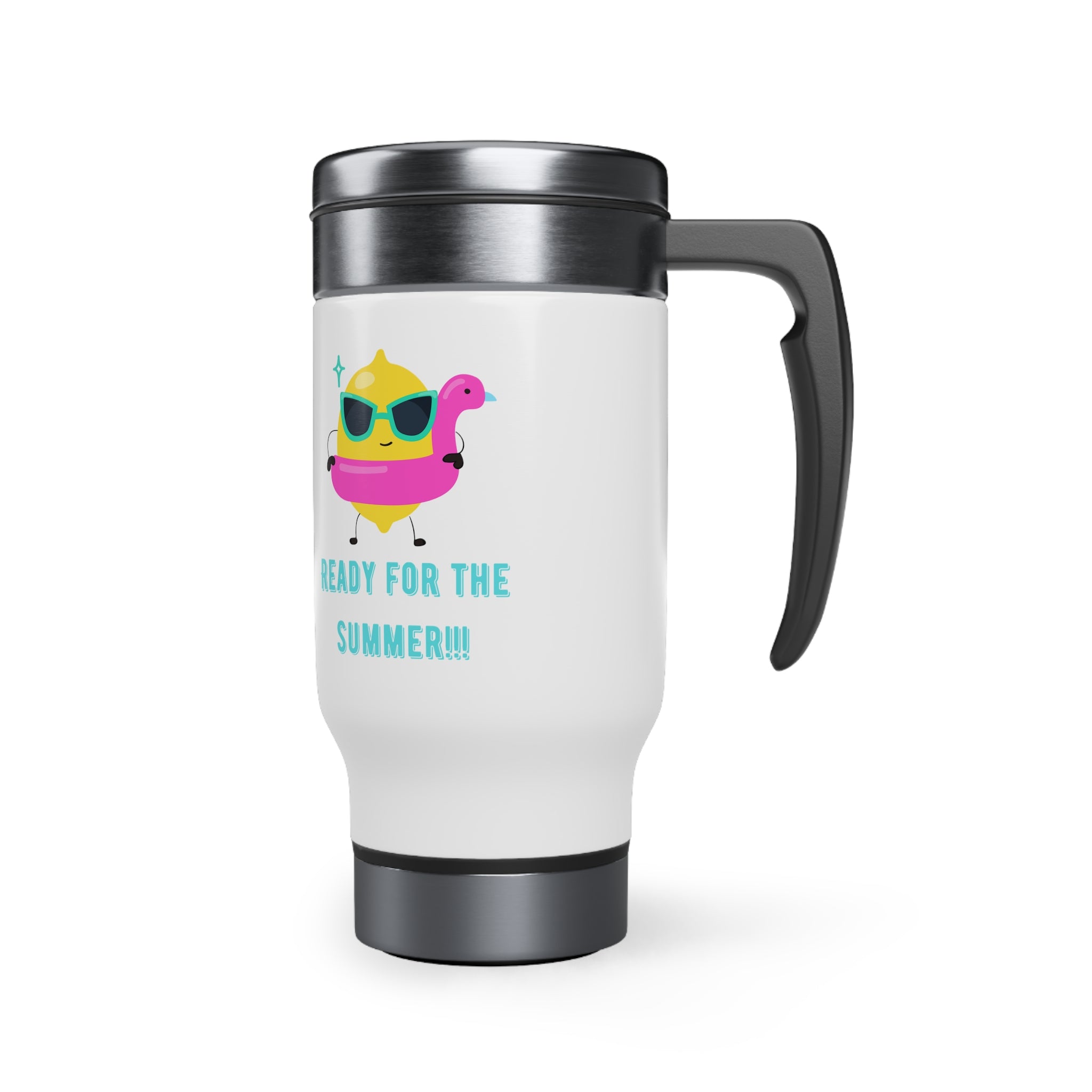 Ready For The Summer Stainless Steel Travel Mug with Handle, 14oz