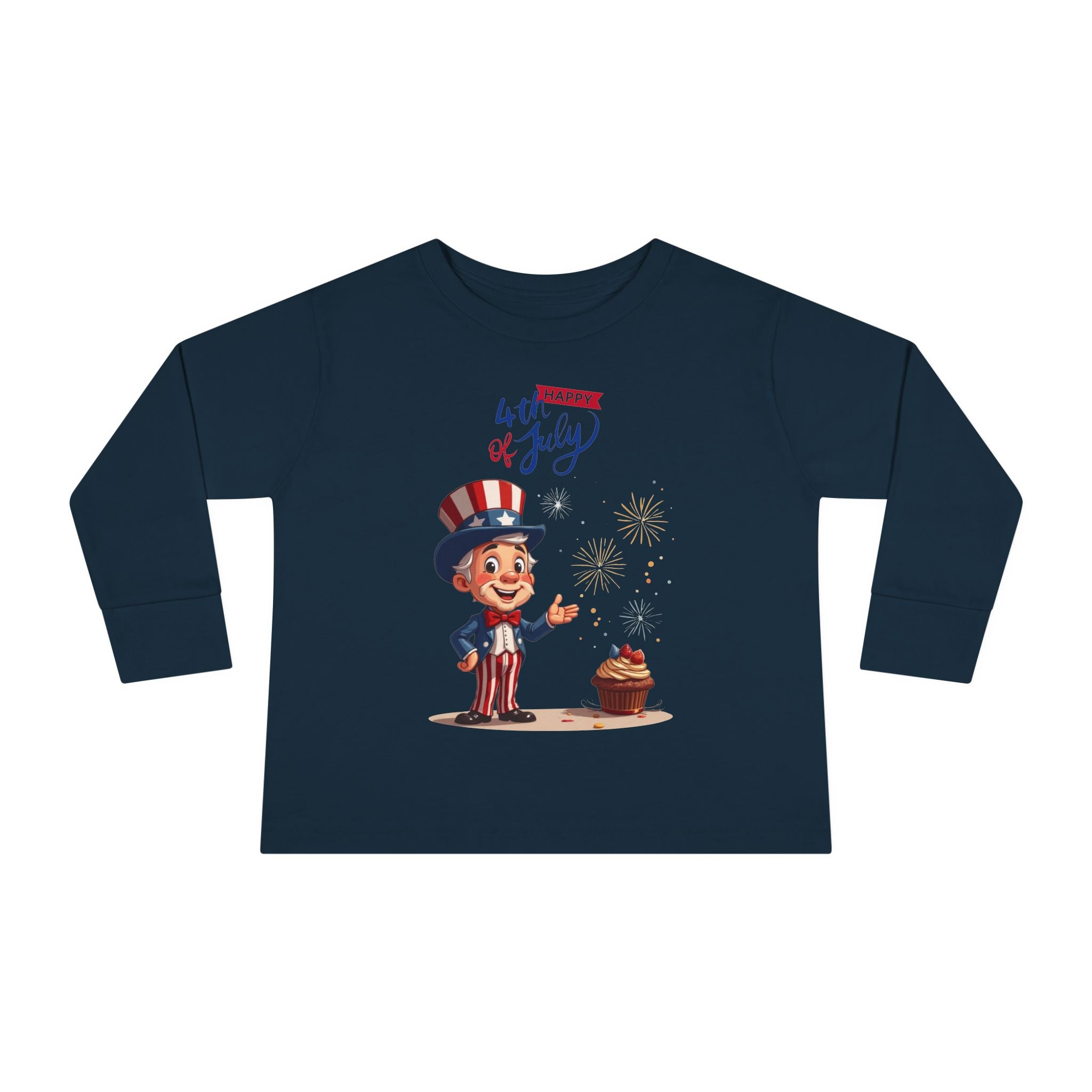 Uncle Sam 4th of July Toddler Long Sleeve Tee