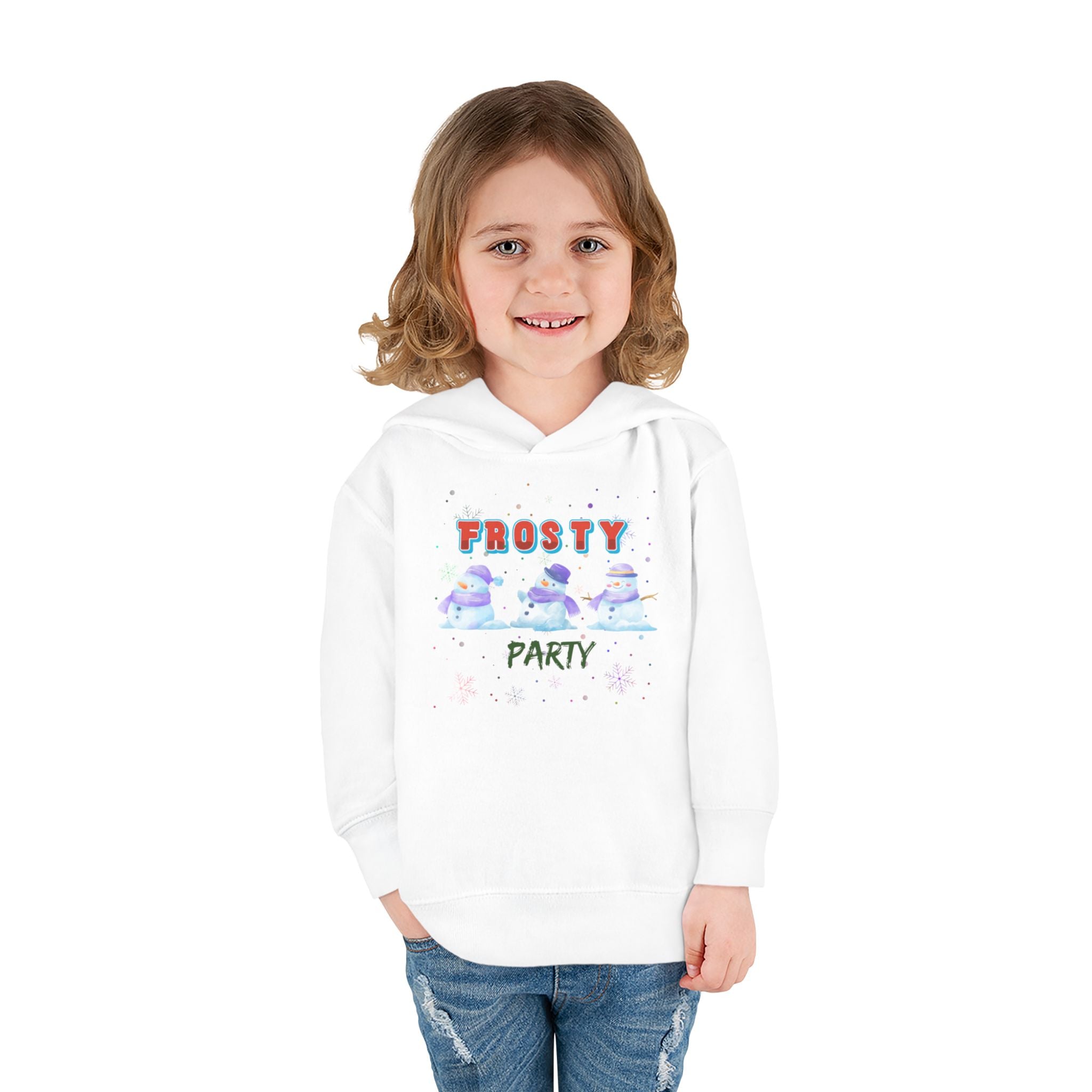 Frosty Party Toddler Pullover Fleece Hoodie