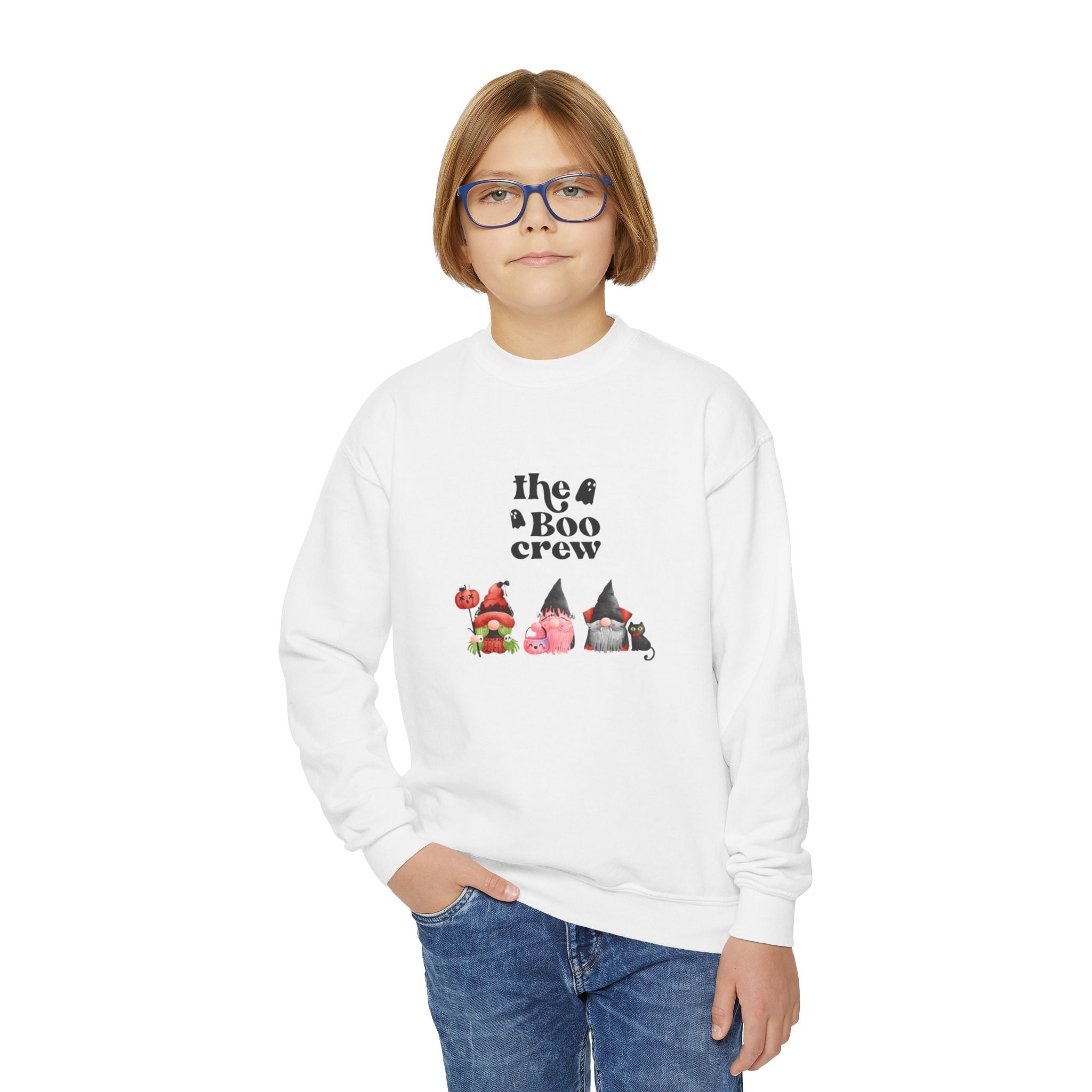 The Boo Crew .Youth Crewneck Sweatshirt