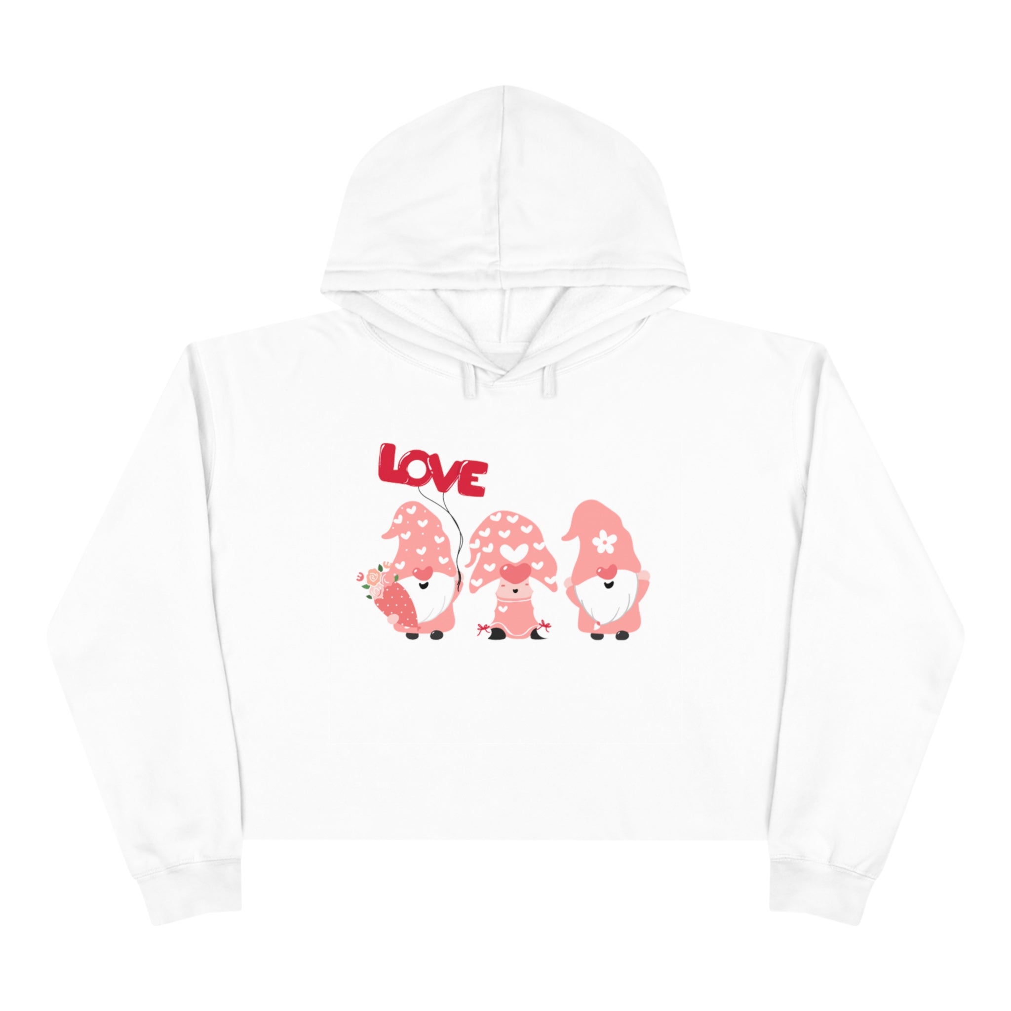 Love Gnome Day Crop Hoodie