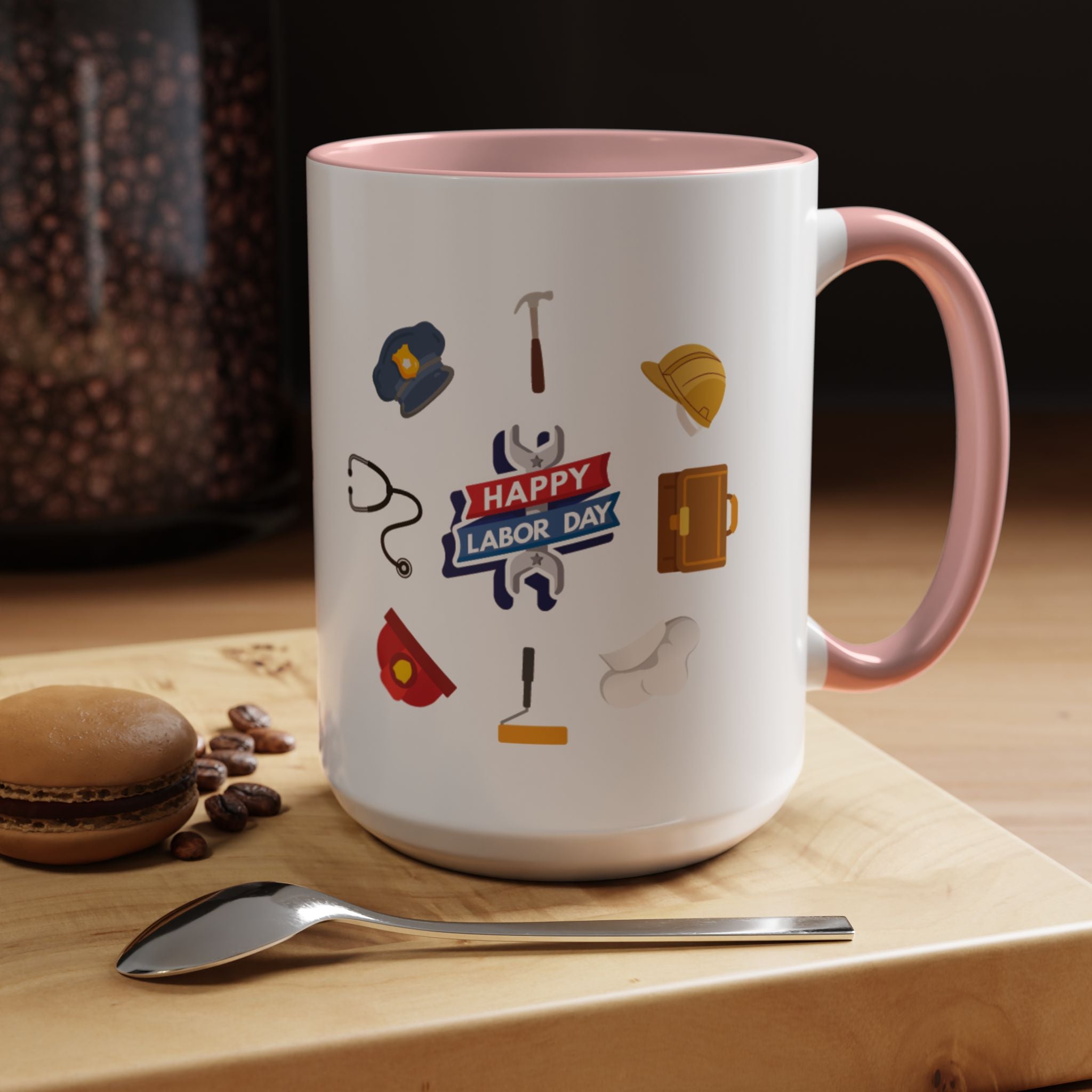 Happy Labor Day Wishes Accent Coffee Mug (11, 15oz)