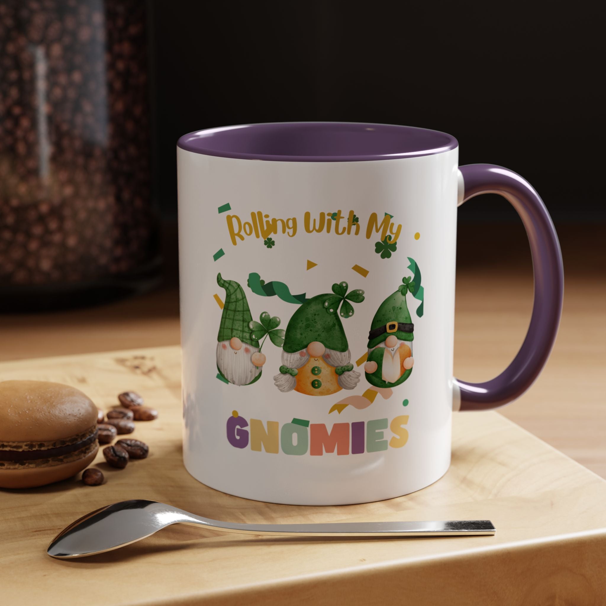 Rolling With My Gnomies Accent Coffee Mug - Fun St. Patrick's Day Gift