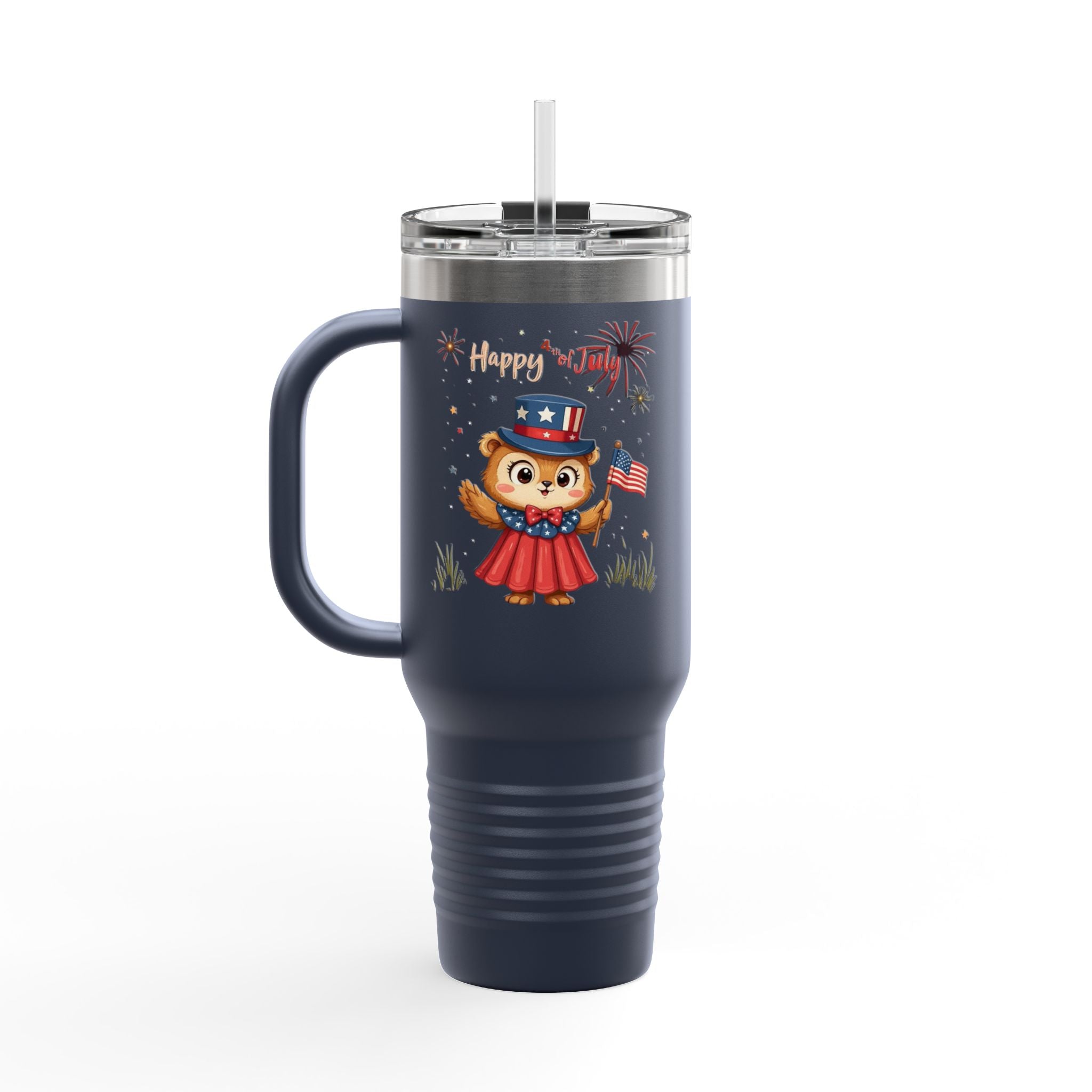 Happy Independence Day  Insulated Travel Mug, 40oz