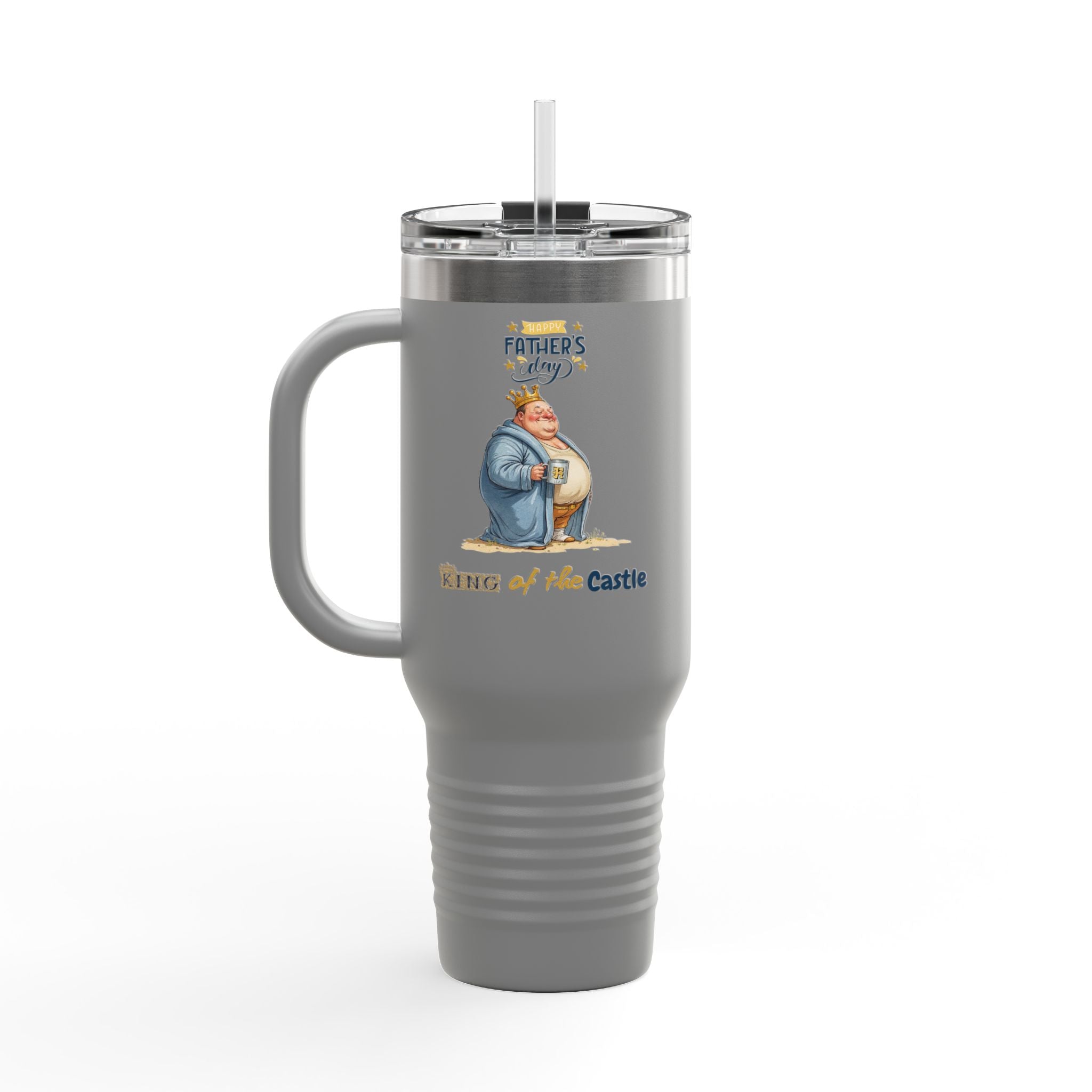 Father's Day King of the Castle Insulated Travel Mug