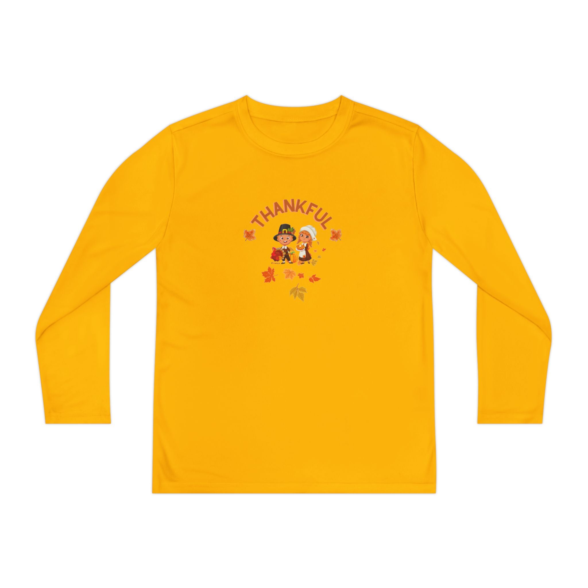 Pilgrims Turkey Day Youth Long Sleeve Competitor Tee