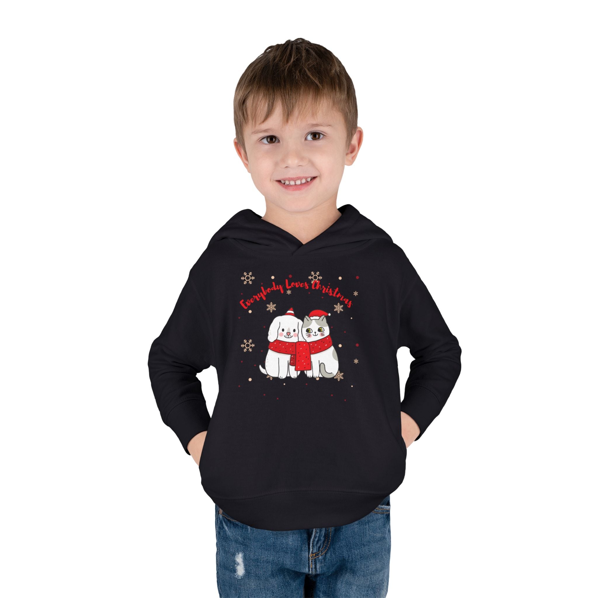 Everybody Loves Christmas Toddler Pullover Fleece Hoodie