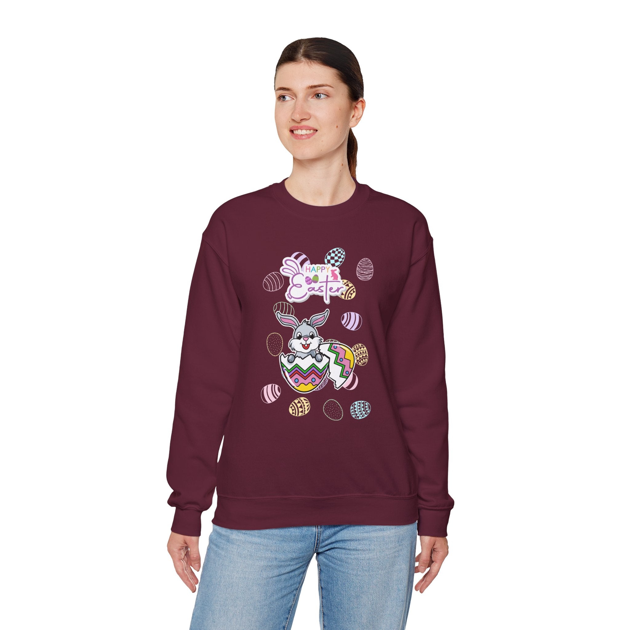 Easter Greetings Crewneck Sweatshirt – Unisex Heavy Blend™ – Happy Easter Design