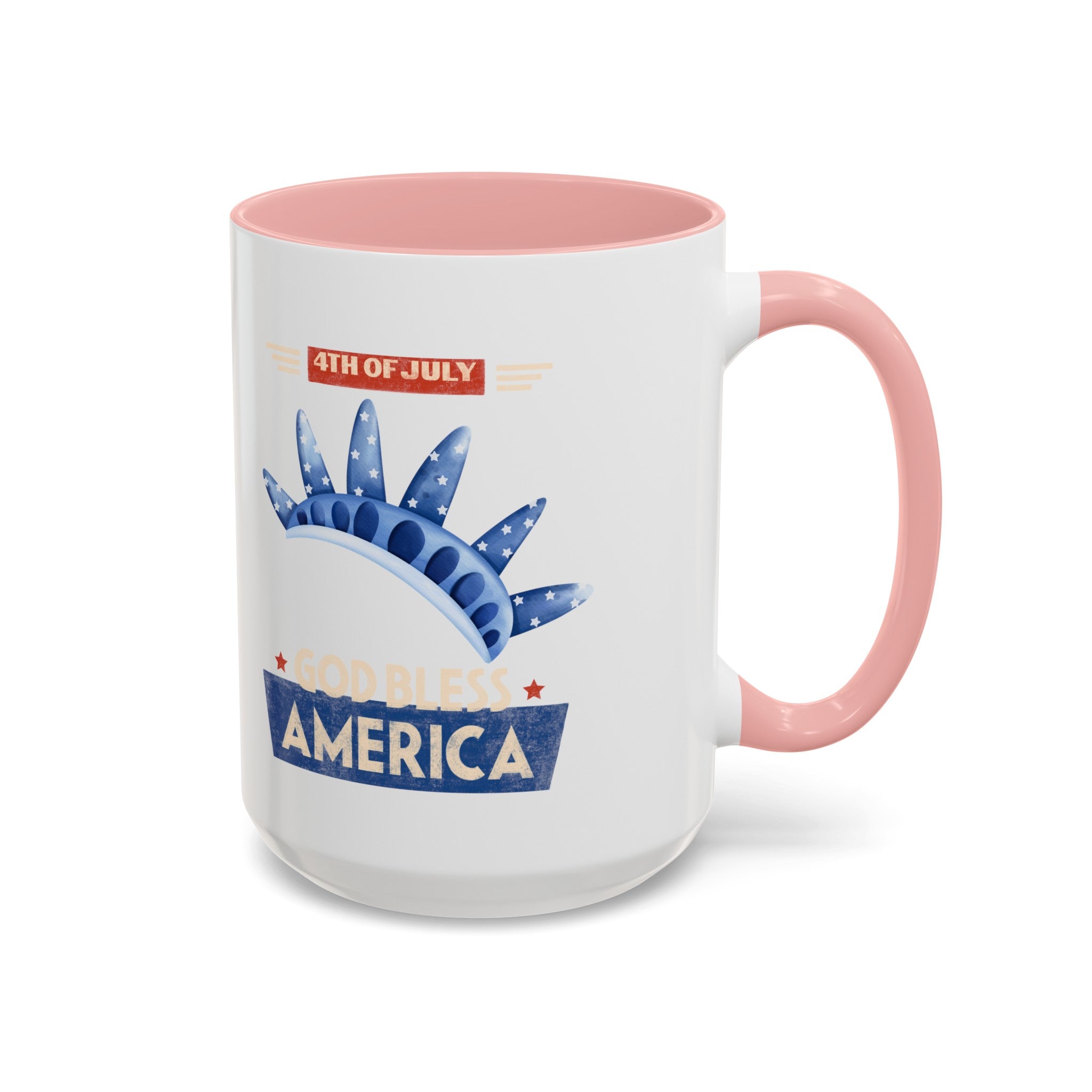 God Bless America Accent Coffee Mug (11, 15oz)