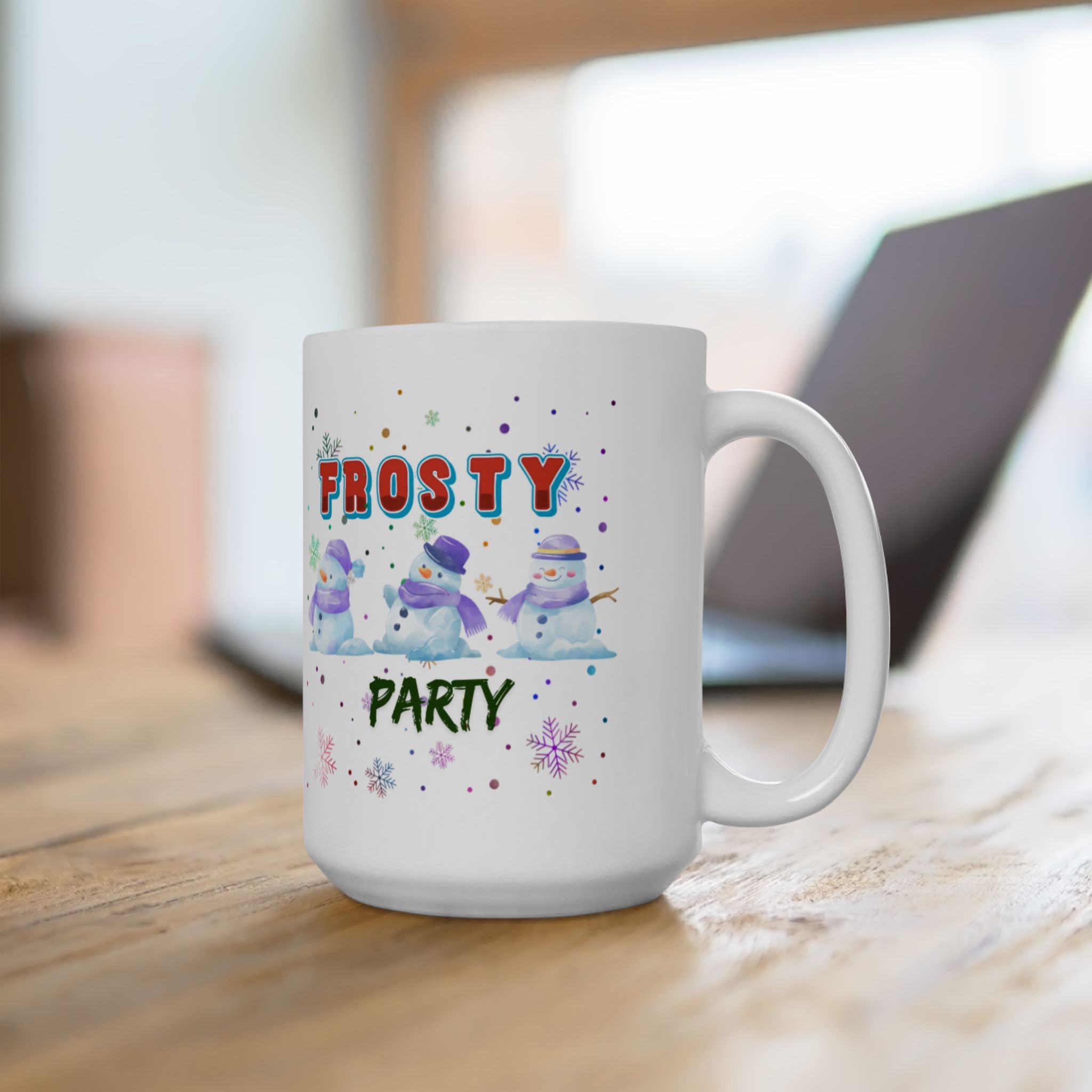 Frosty Party Ceramic Mug, (11oz, 15oz)