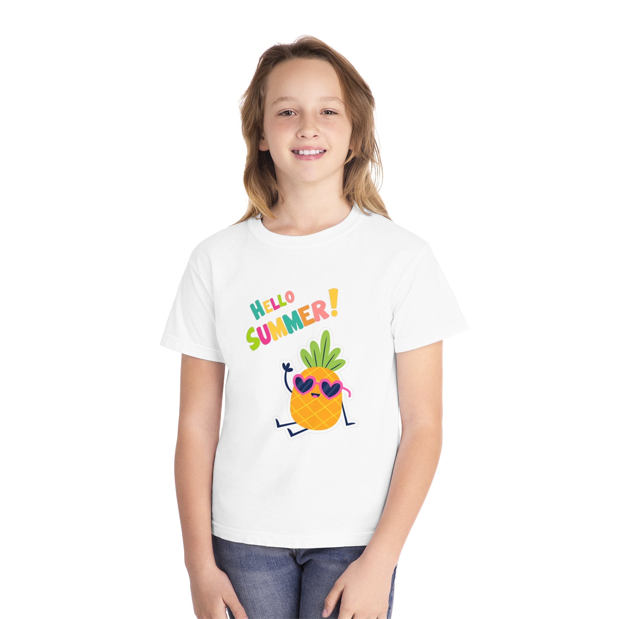 Hello Pineapple Summer Youth Midweight Tee