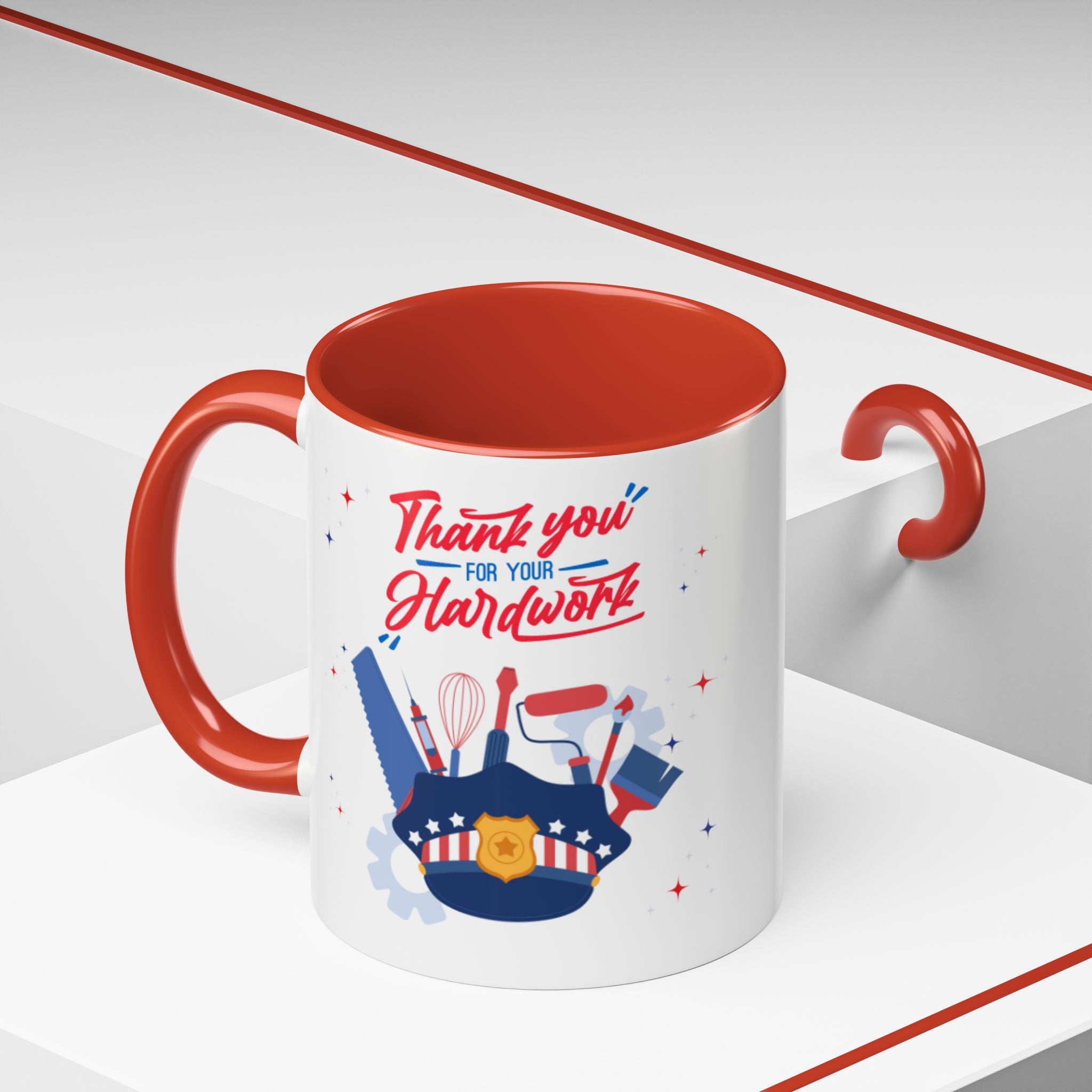 Thank You For Your Hard Work Accent Coffee Mug (11, 15oz)