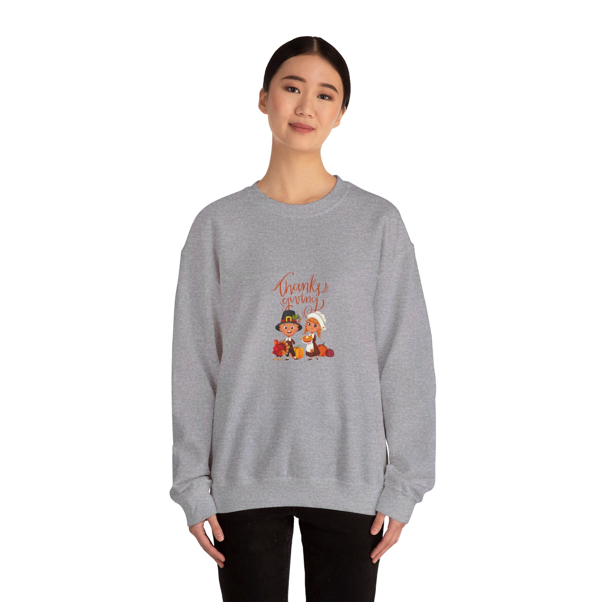 Happy Thanksgiving Unisex Heavy Blend™ Crewneck Sweatshirt