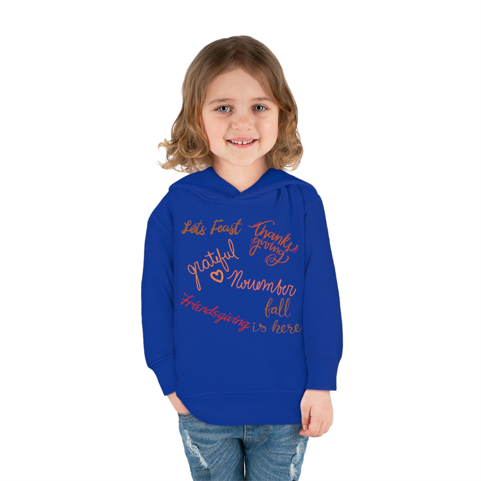 Thanksgiving Season Toddler Pullover Fleece Hoodie
