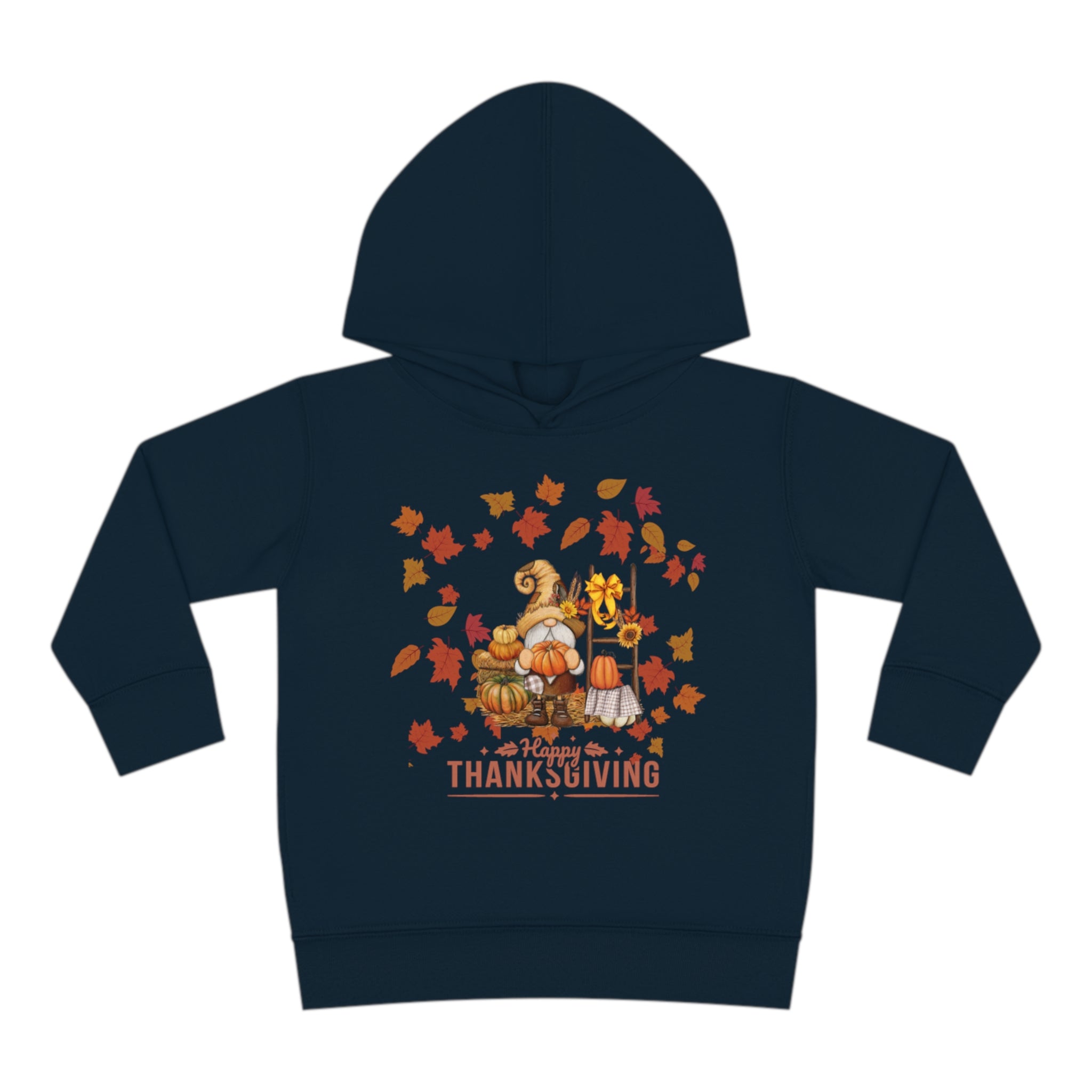 Gnome Happy Thanksgiving Toddler Pullover Fleece Hoodie