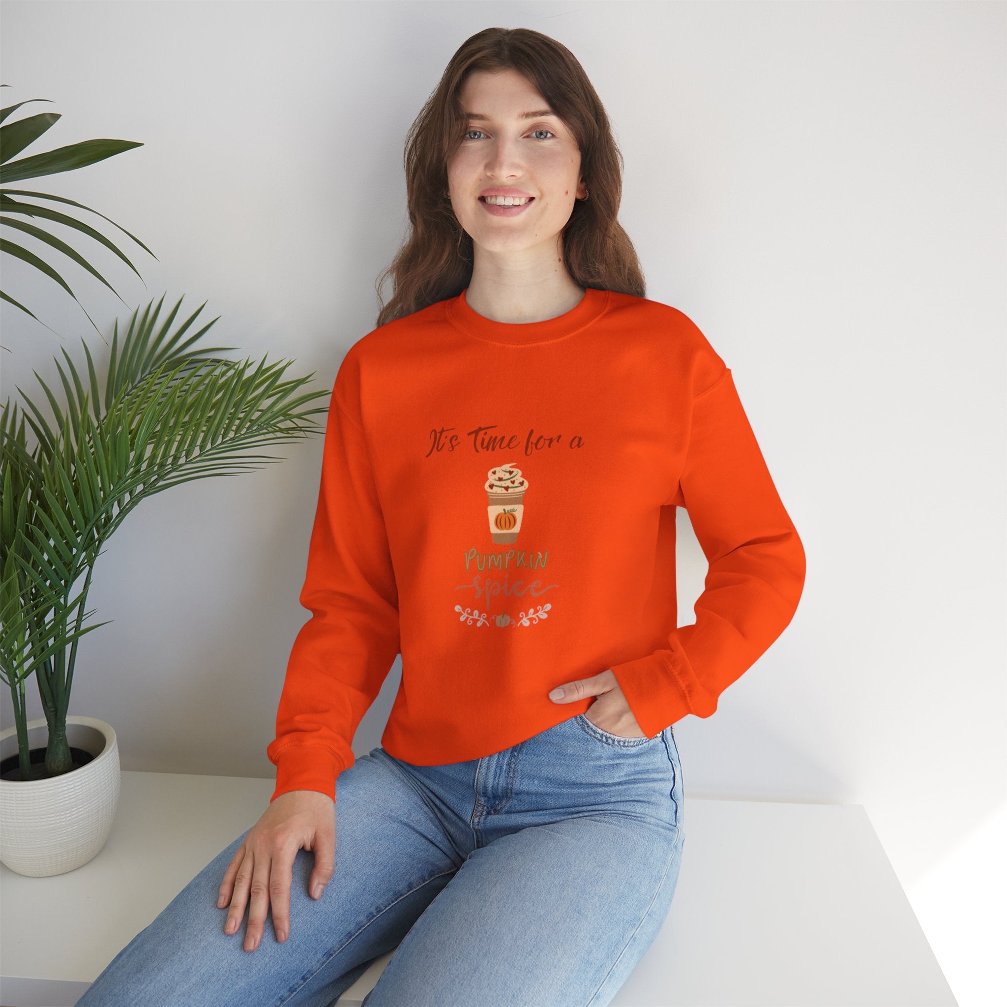 It's Time For A Pumpkin Spice Unisex Heavy Blend™ Crewneck Sweatshirt