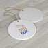 Cheer To The New Year Ceramic Ornament, 4 Shapes