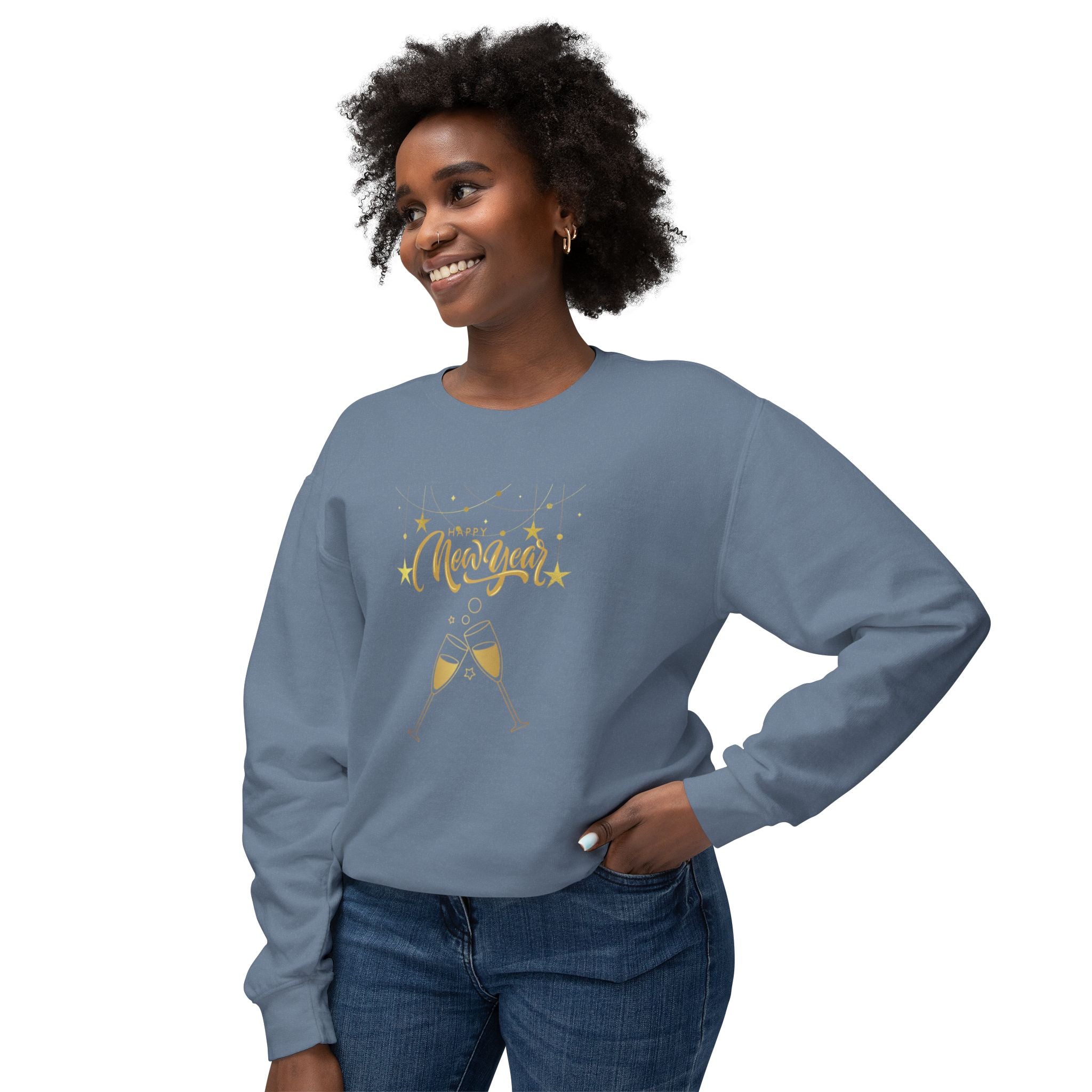 Happy New Year Unisex Lightweight Crewneck Sweatshirt