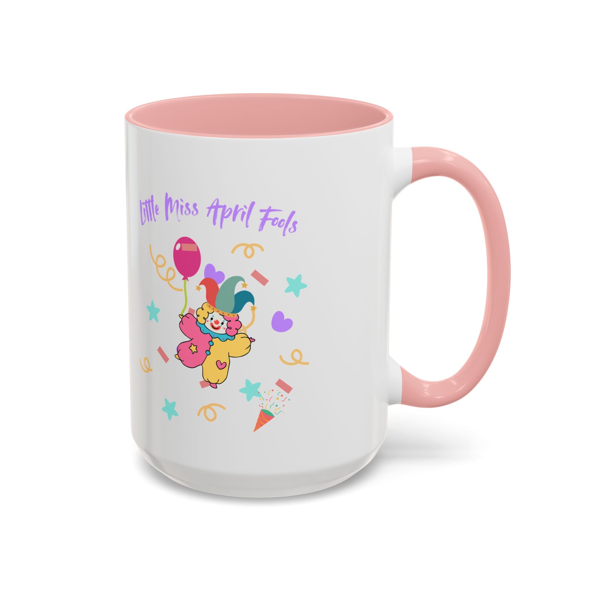 Little Miss April Fool's  Day Accent Coffee Mug - Fun & Whimsical 11oz/15oz