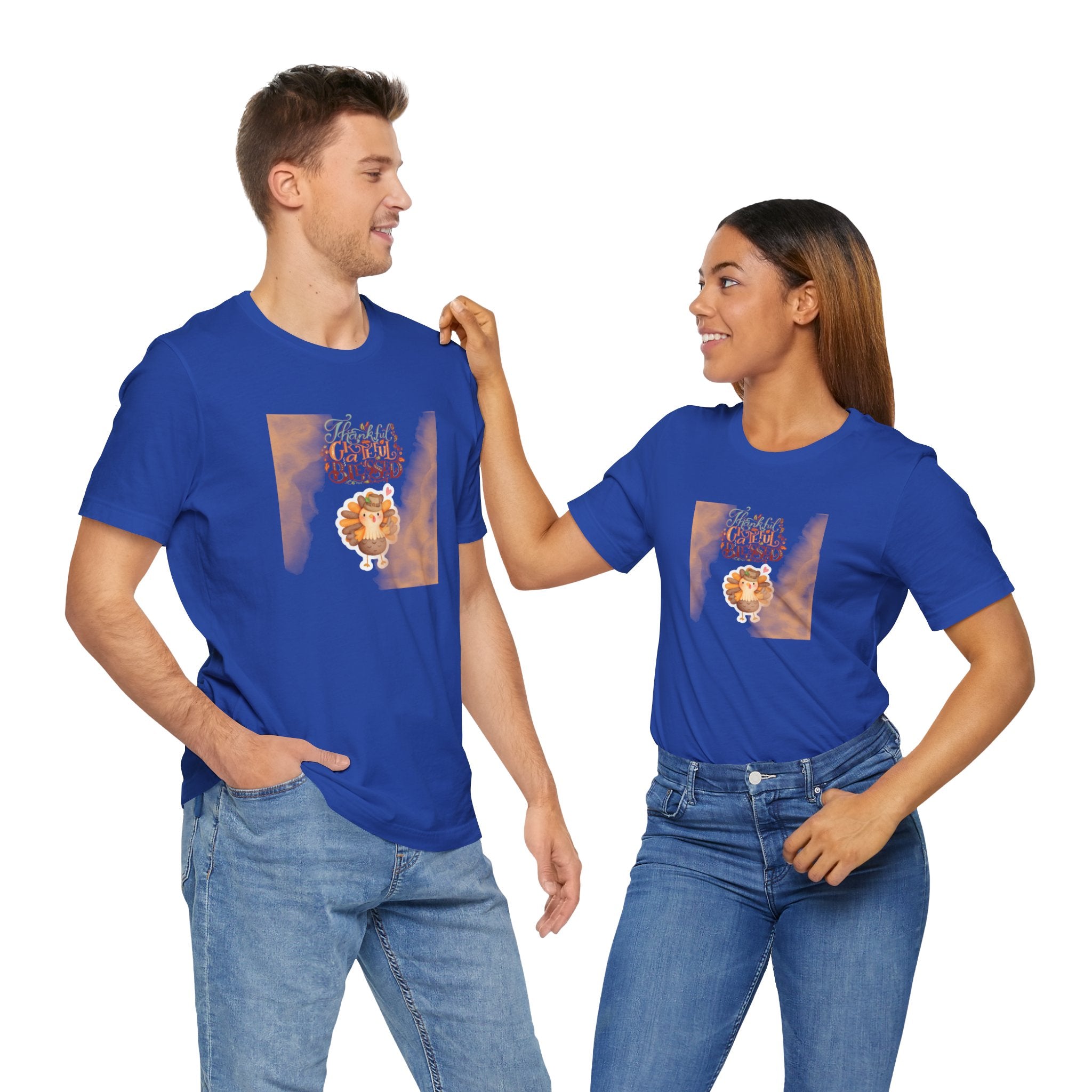 Thankful Grateful Blessed Unisex Jersey Short Sleeve Tee