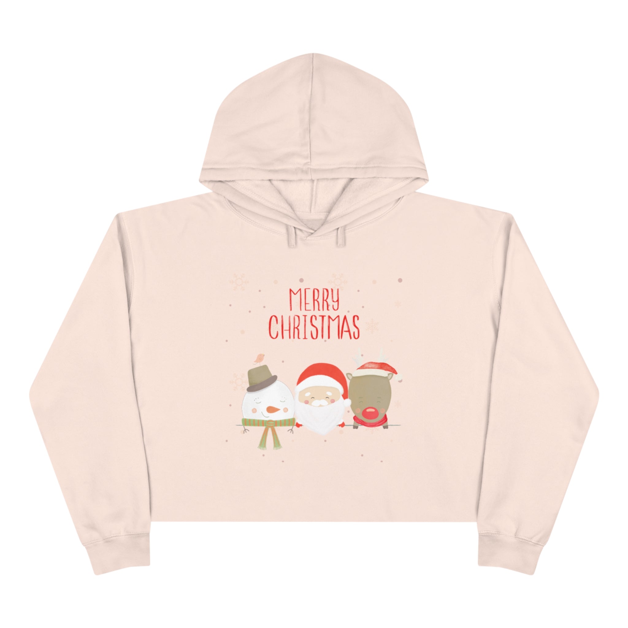 Merry Xmas Crew Crop Hoodie