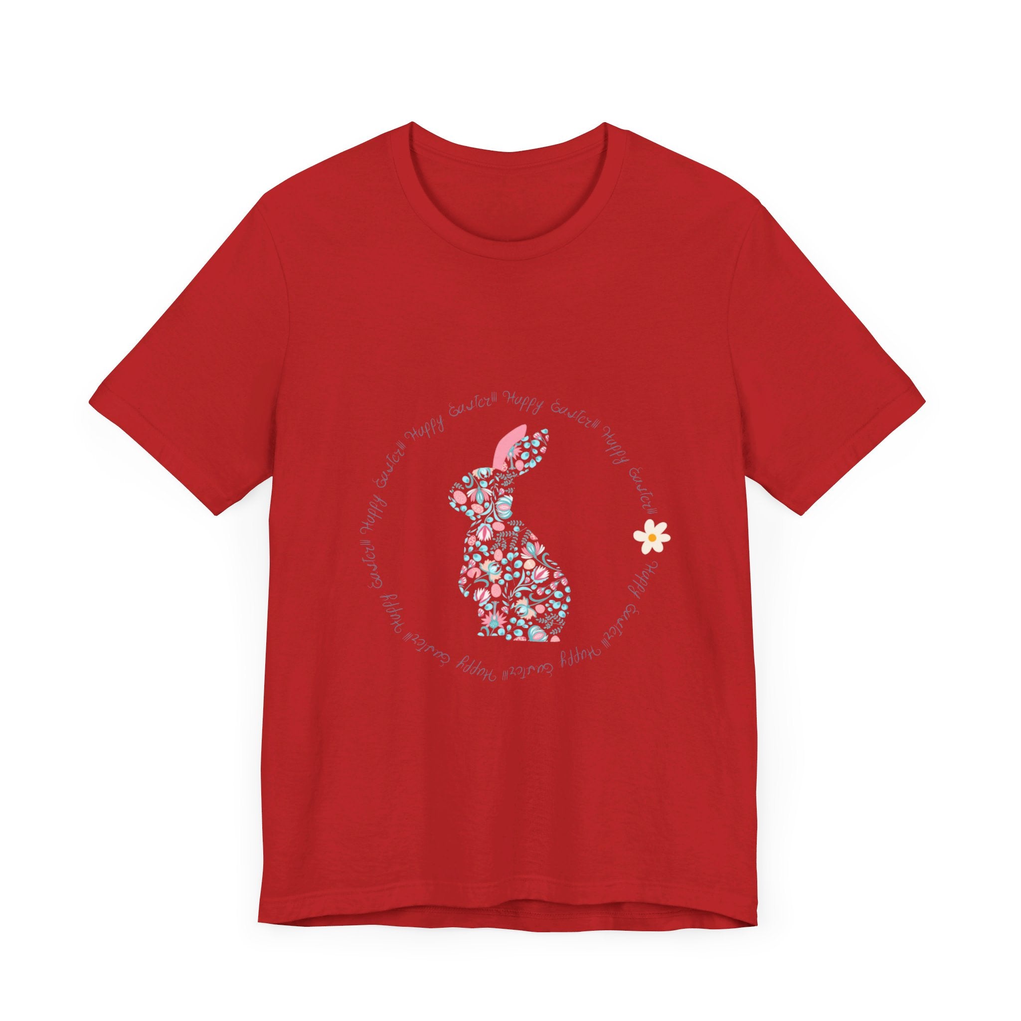 Happy Easter Rabbit Day Unisex Jersey Short Sleeve Tee
