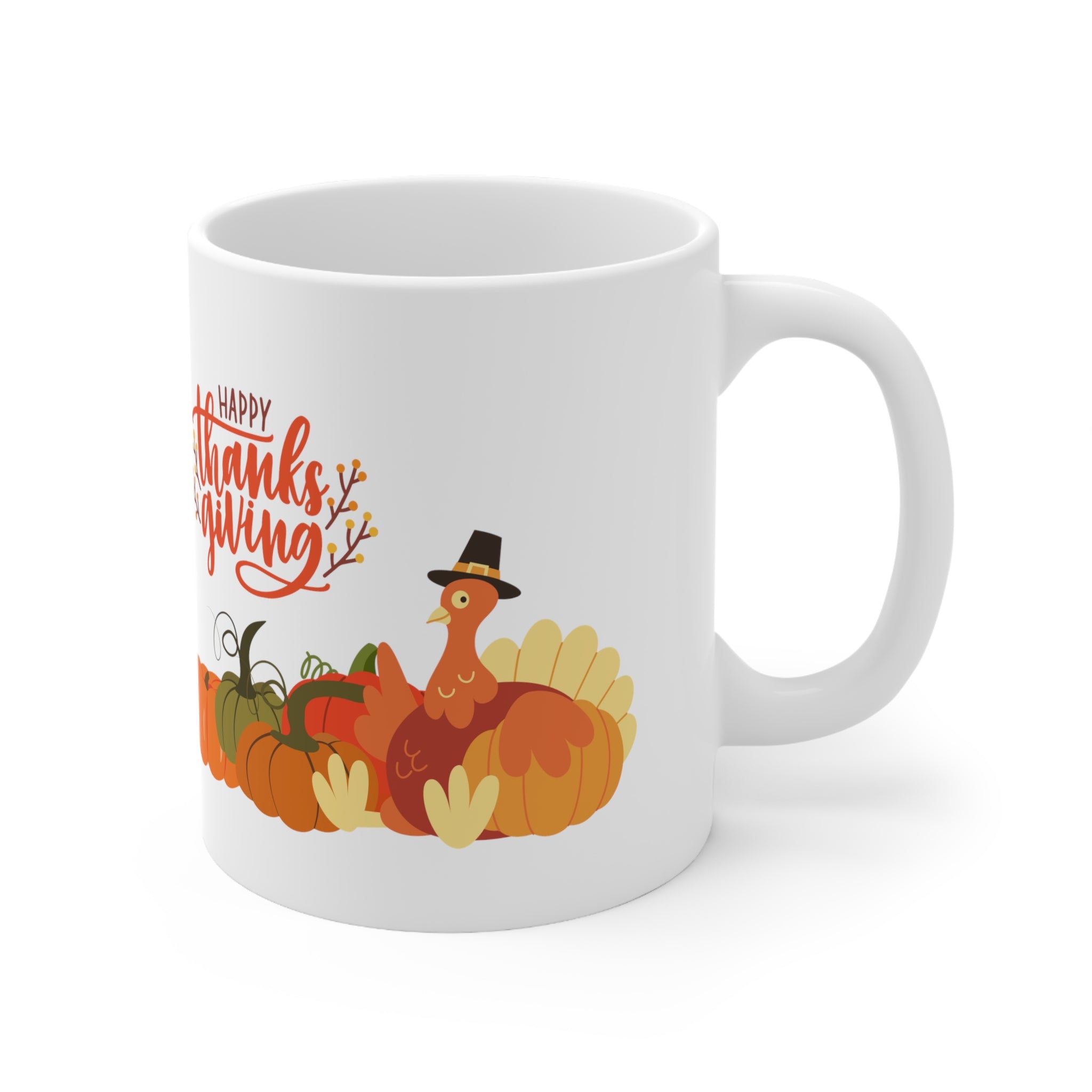 Happy Thanksgiving Turkey Ceramic Mug 11oz