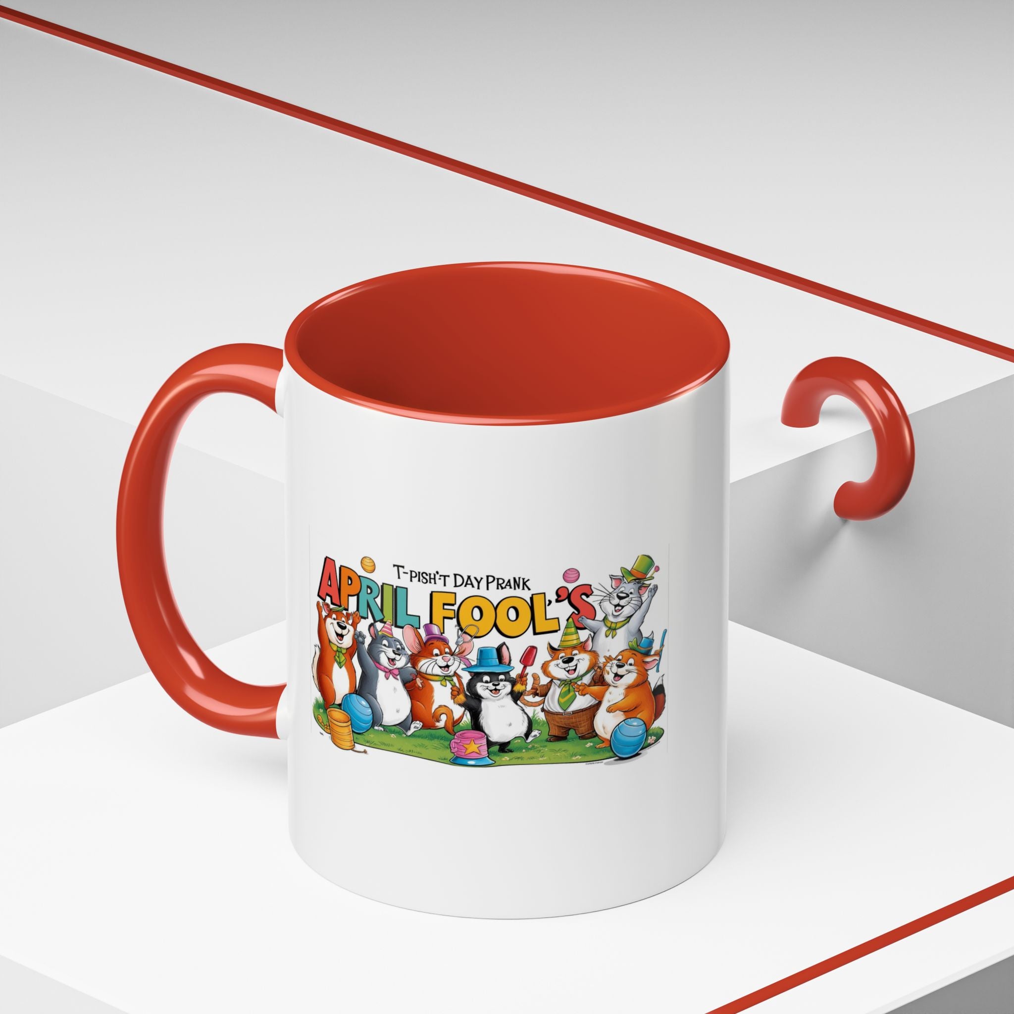 T-Pish'-T Day Prank Accent Coffee Mug