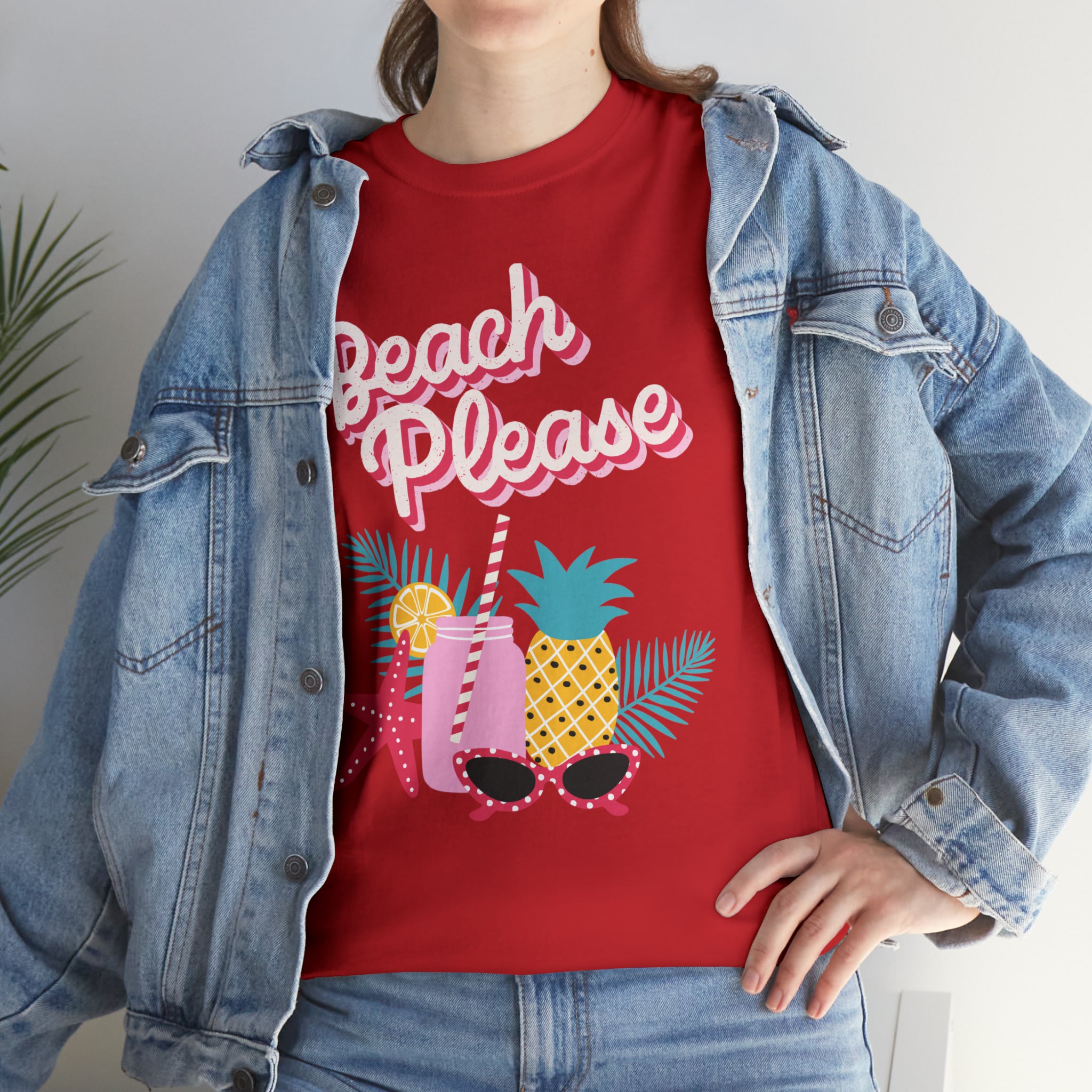 Beach Please Unisex Heavy Cotton Tee