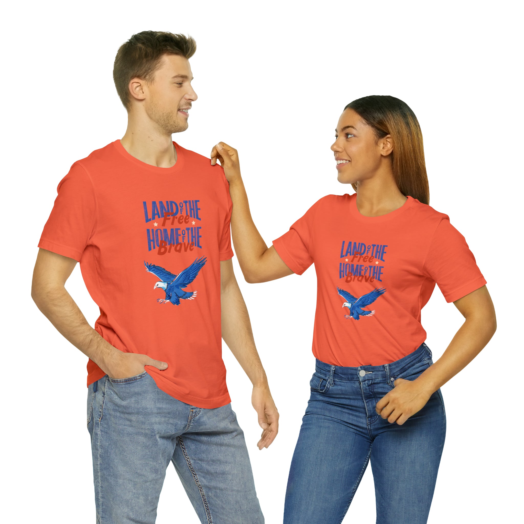Land Of The Free Home Of The Brave Unisex Jersey Short Sleeve Tee