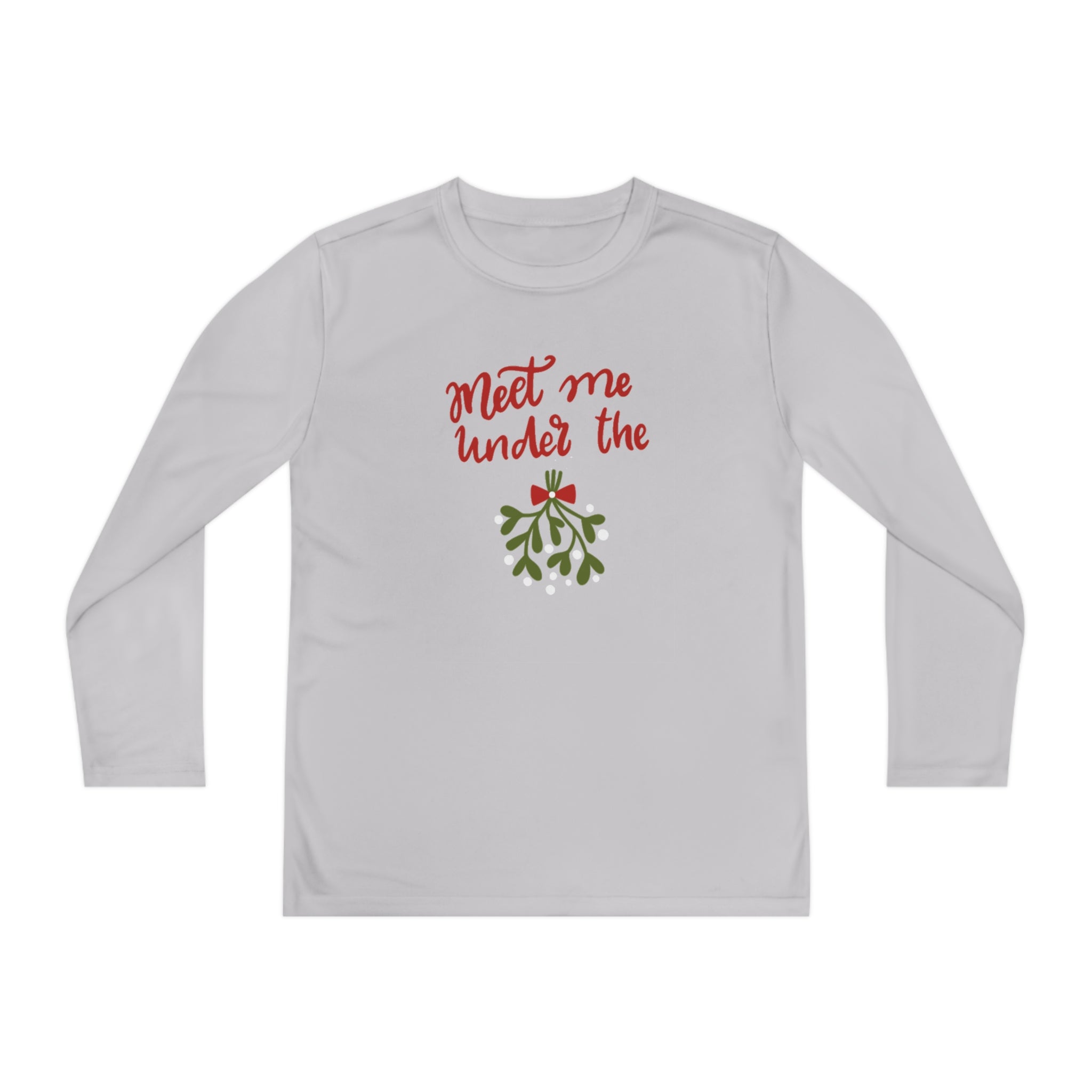 Meet Me Under The Mistletoe Youth Long Sleeve Competitor Tee