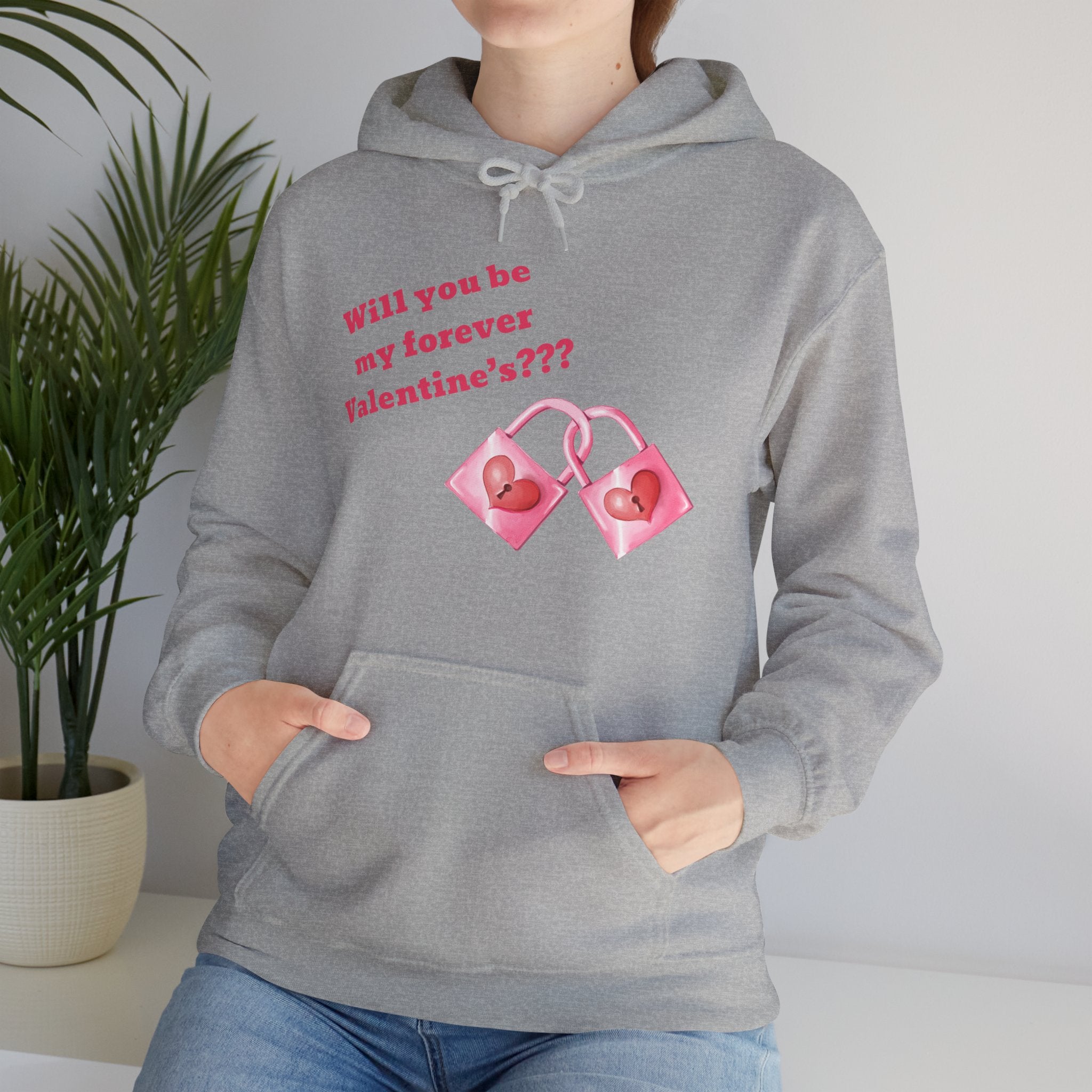 Will You Be My Forever Valentine?? Unisex Heavy Blend™ Hooded Sweatshirt