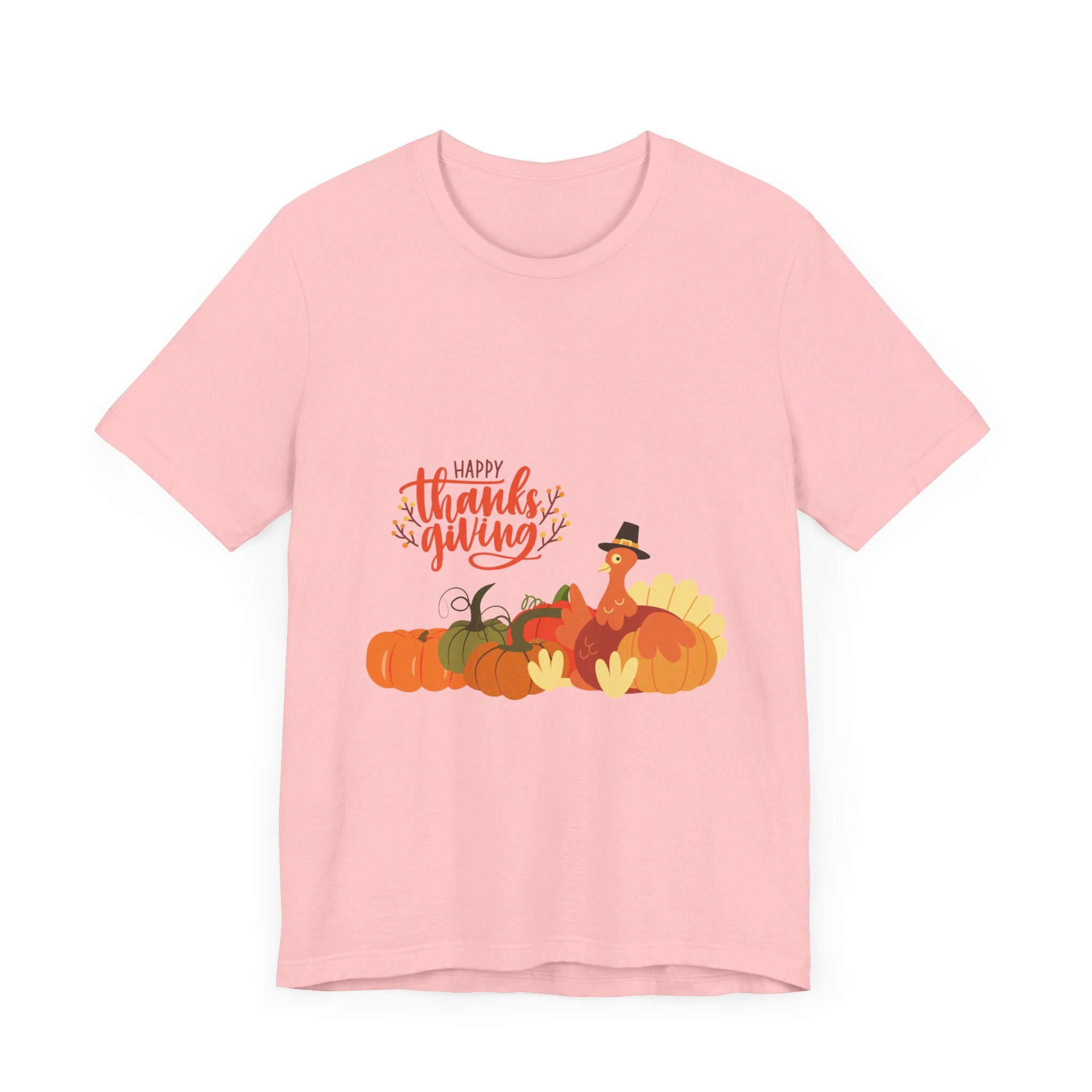 Happy Thanksgiving Turkey Unisex Jersey Short Sleeve Tee