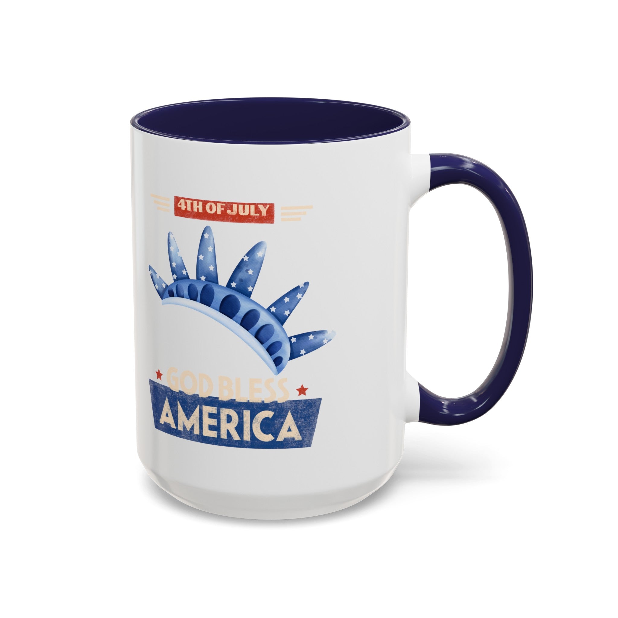 God Bless America Accent Coffee Mug (11, 15oz)