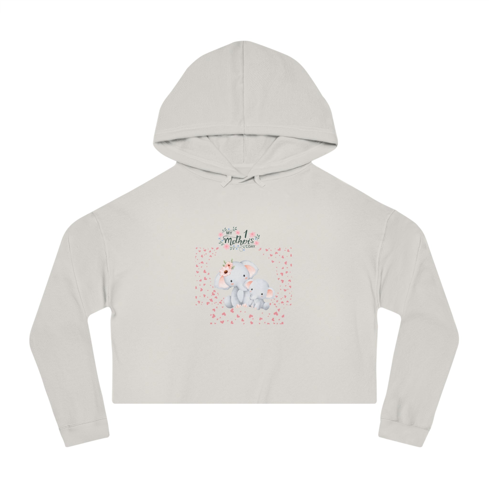 My 1st Mother's Day Cropped Hooded Sweatshirt