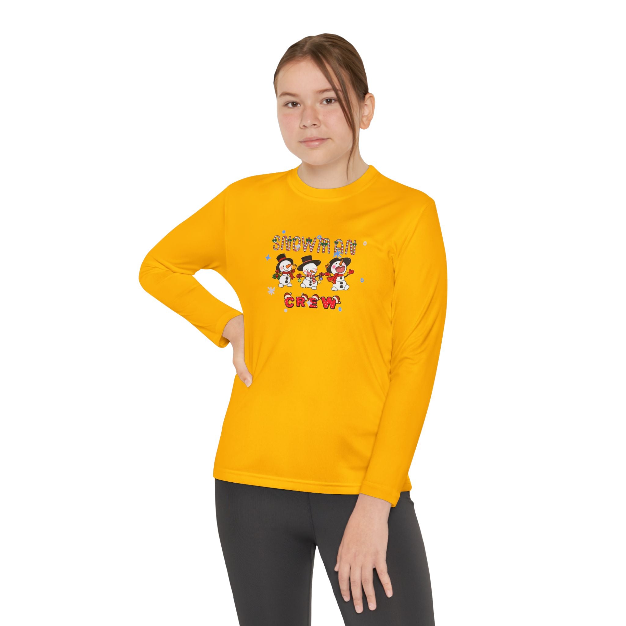 Snowman Crew Youth Long Sleeve Competitor Tee