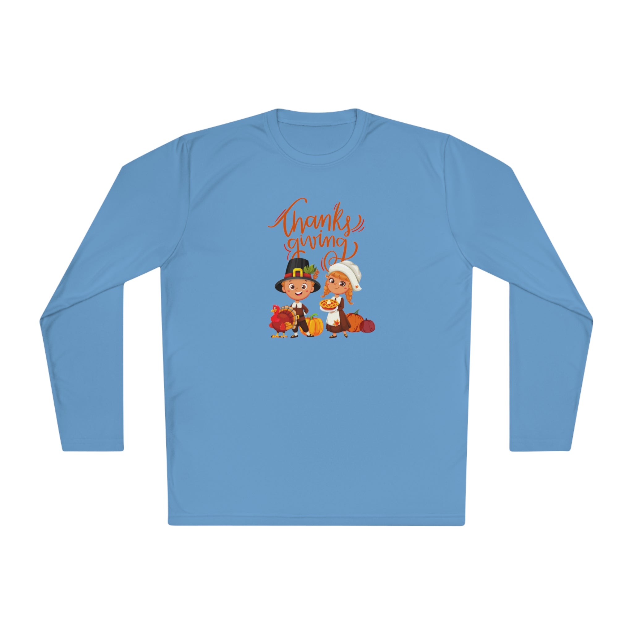 Happy Thanksgiving Unisex Lightweight Long Sleeve Tee