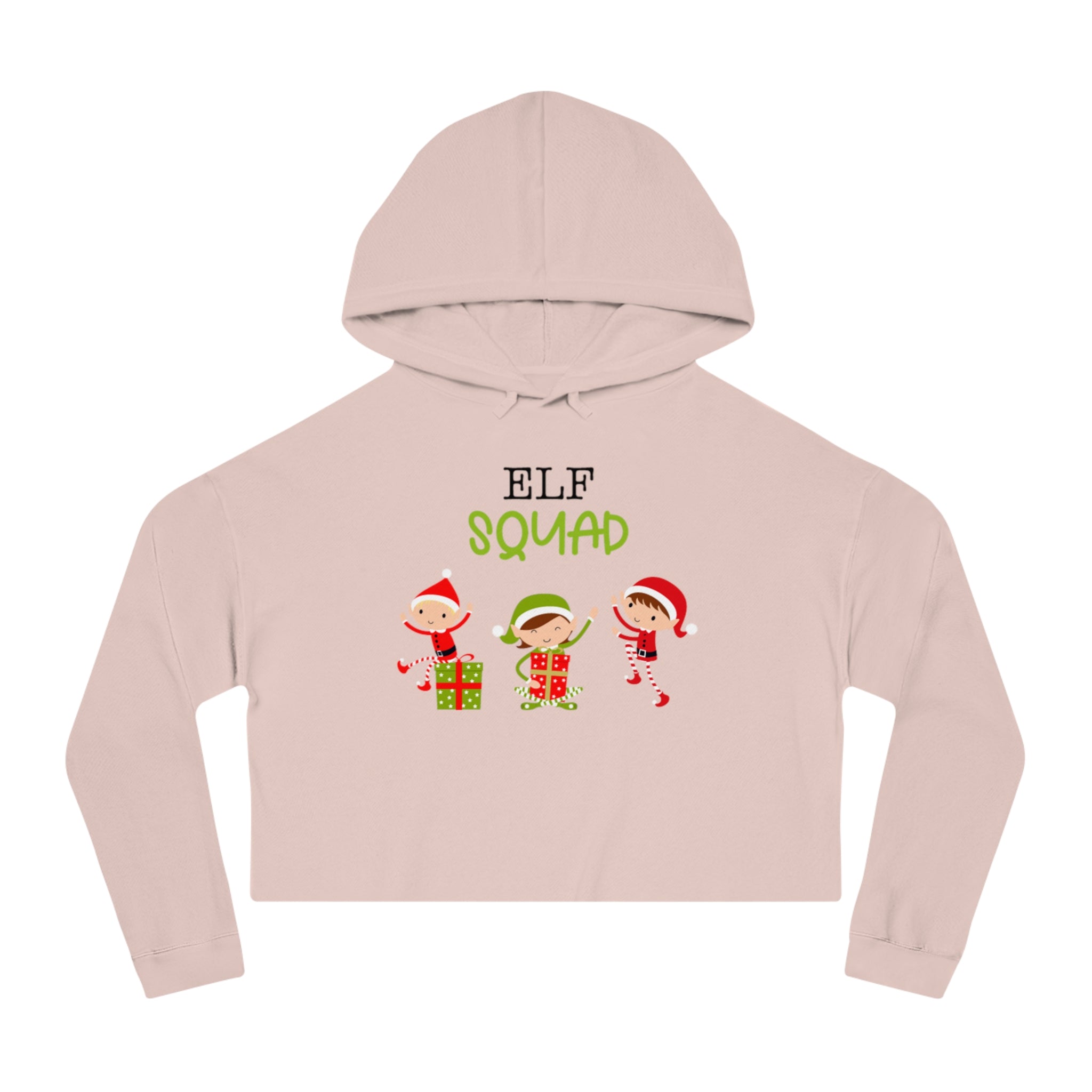 Elf Squad Women’s Cropped Hooded Sweatshirt