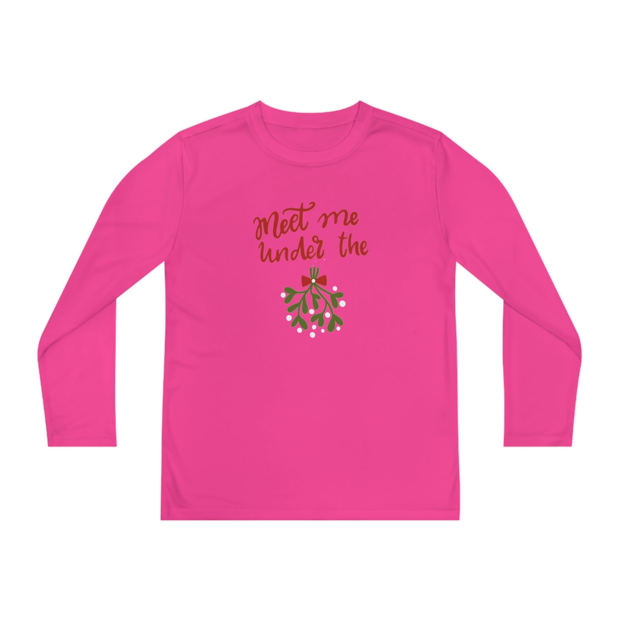 Meet Me Under The Mistletoe Youth Long Sleeve Competitor Tee