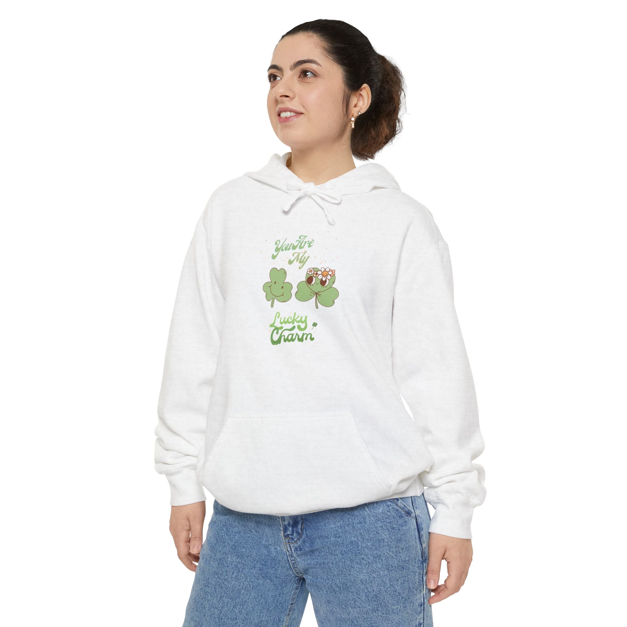 You're My Lucky Charm Unisex Garment-Dyed Hoodie for St. Patrick's Day