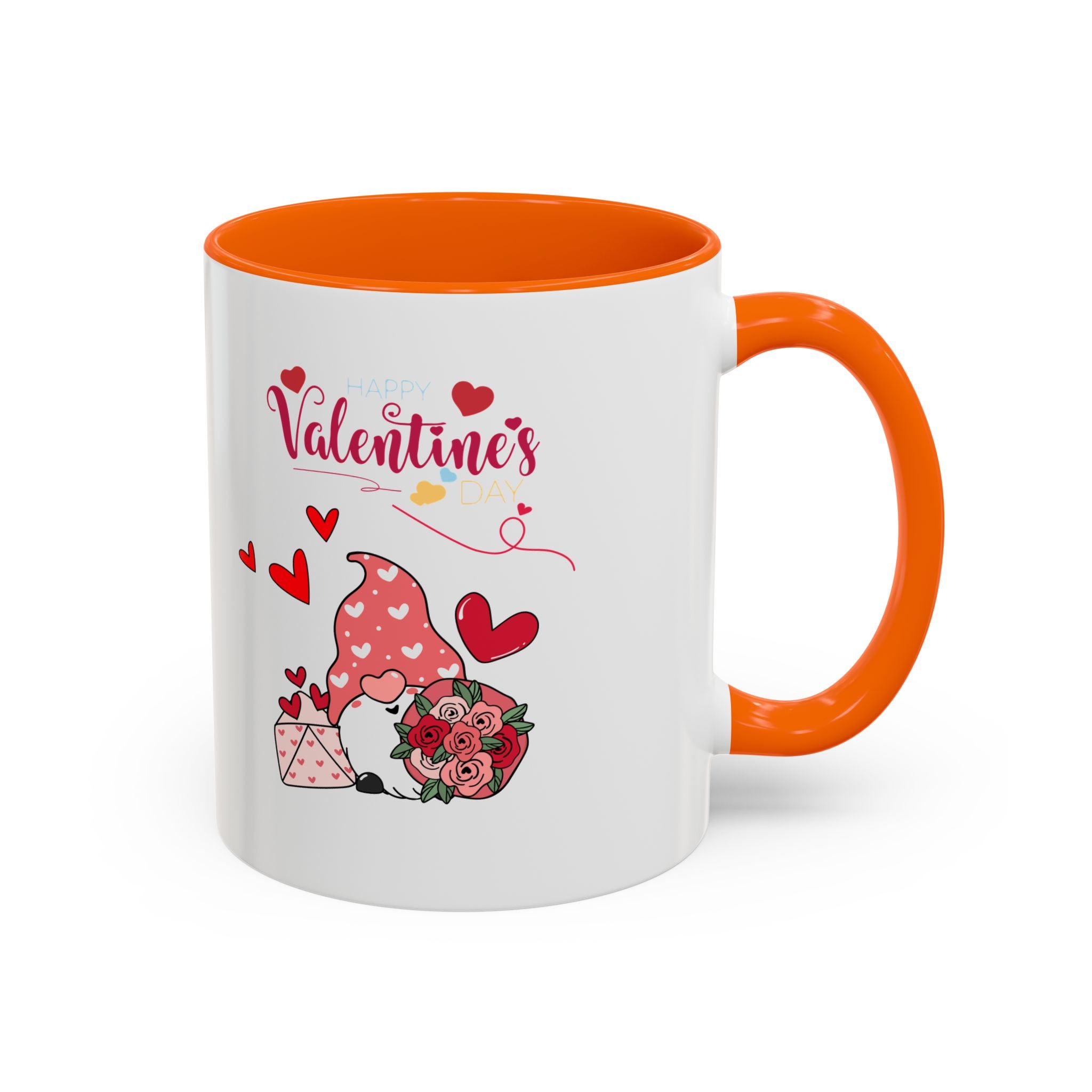 Gnome Valentine's Day Accent Coffee Mug (11, 15oz)