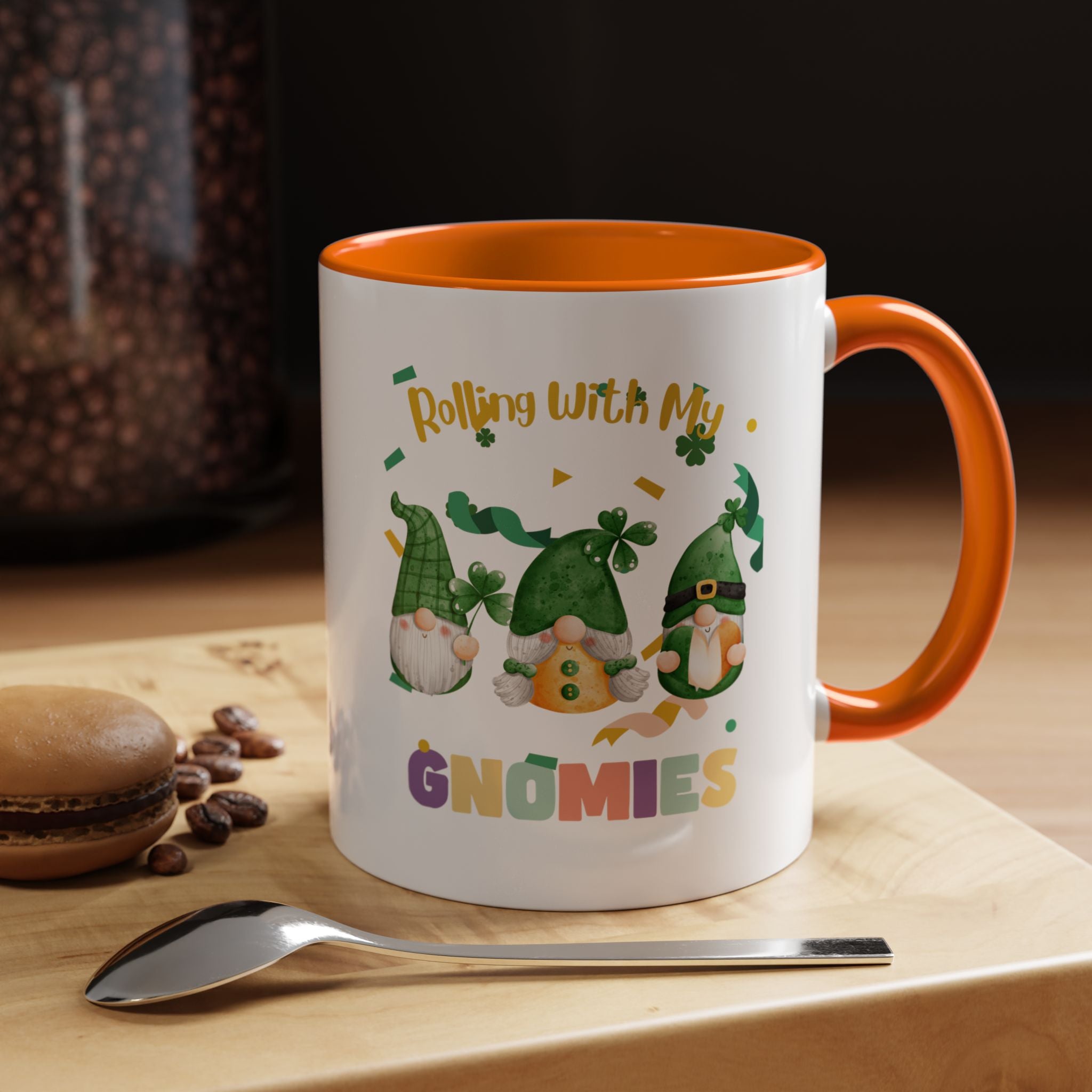 Rolling With My Gnomies Accent Coffee Mug - Fun St. Patrick's Day Gift