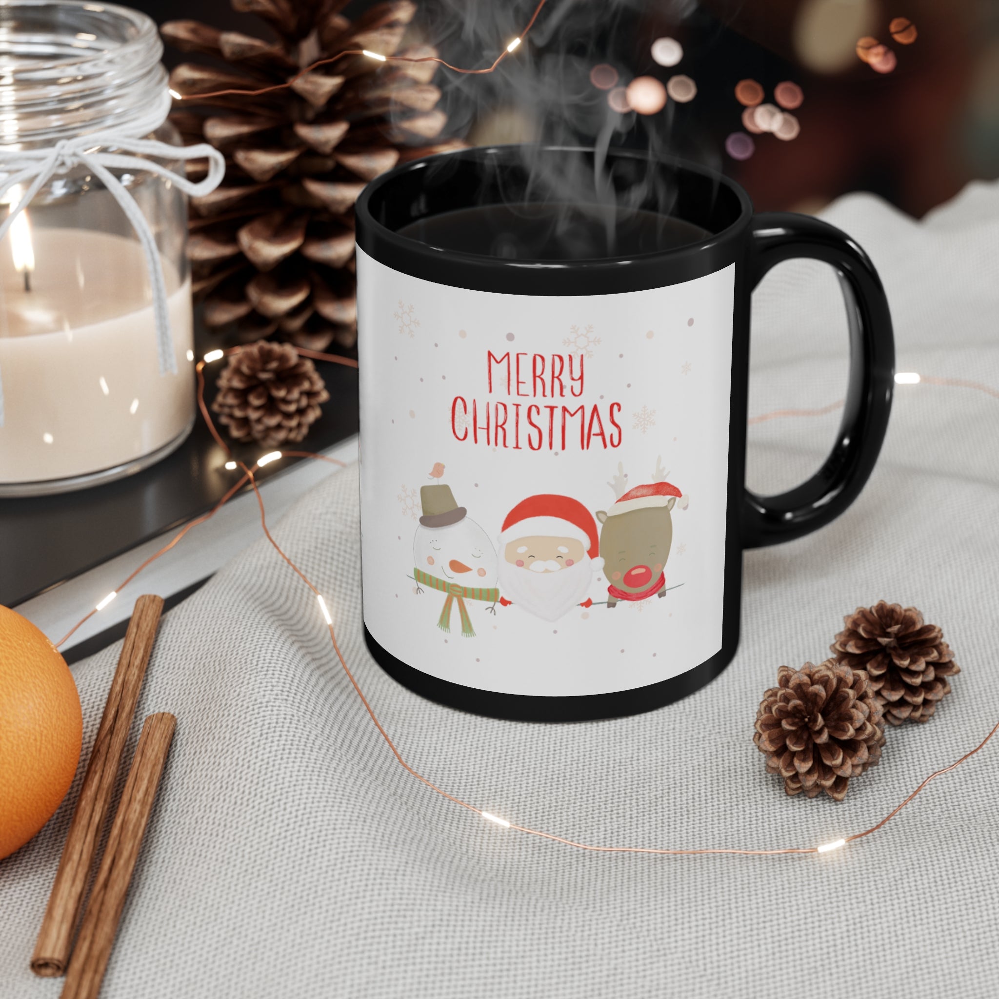 Merry Xmas Crew 11oz Black Mug