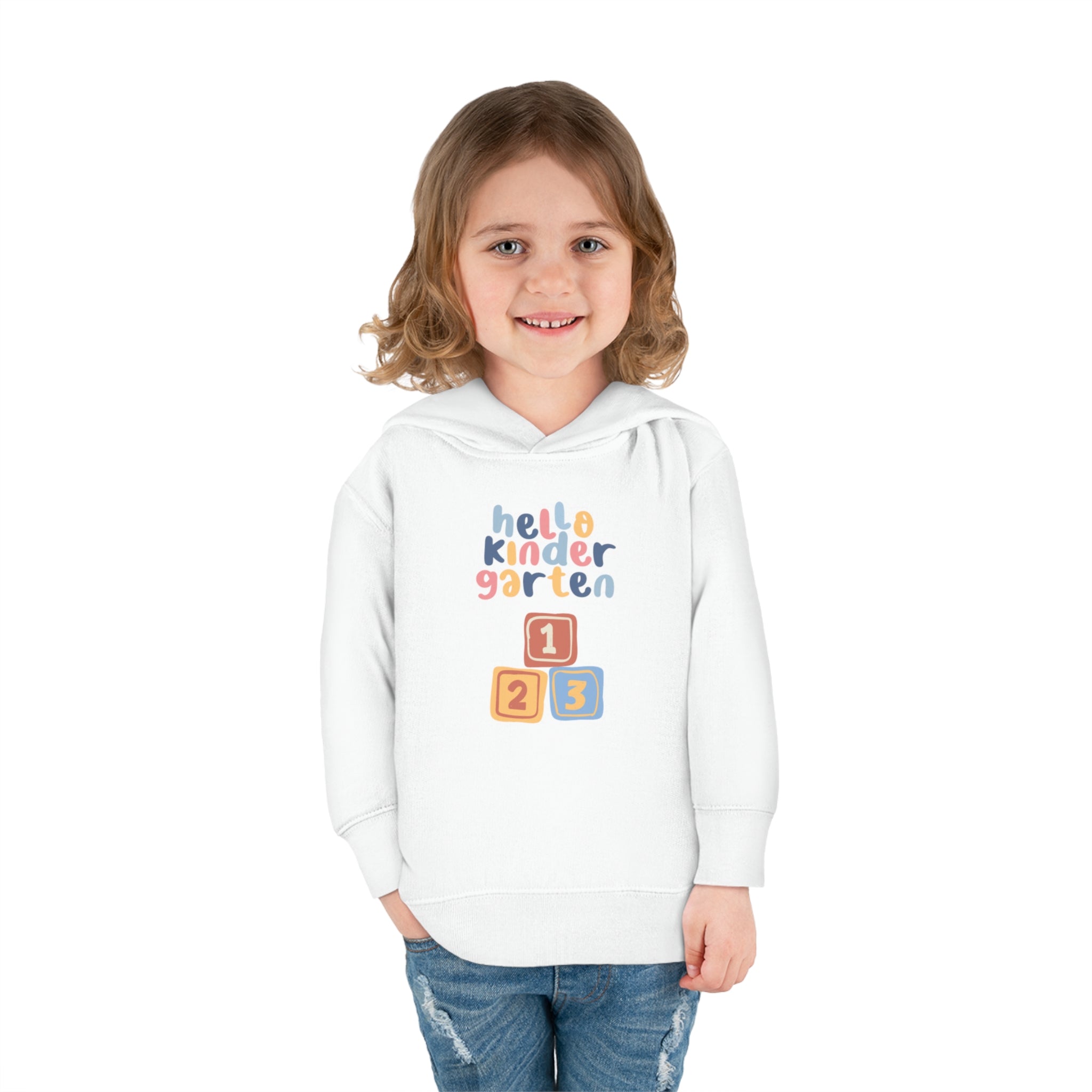 Hello Kindergarten Toddler Pullover Fleece Hoodie