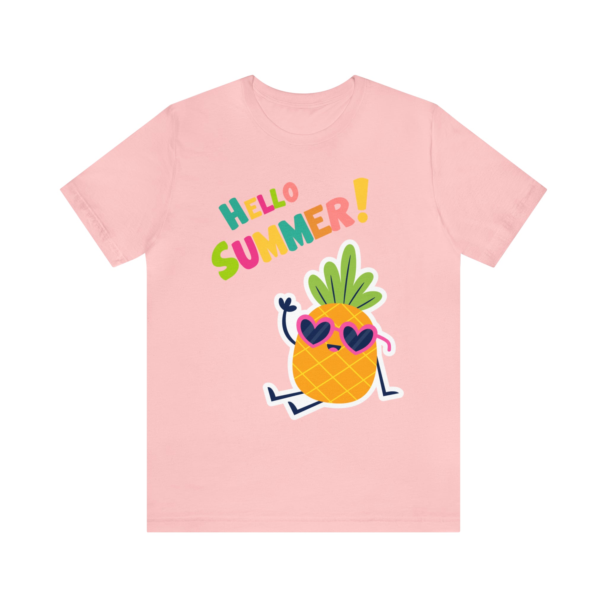 Hello Pineapple Summer Unisex Jersey Short Sleeve Tee