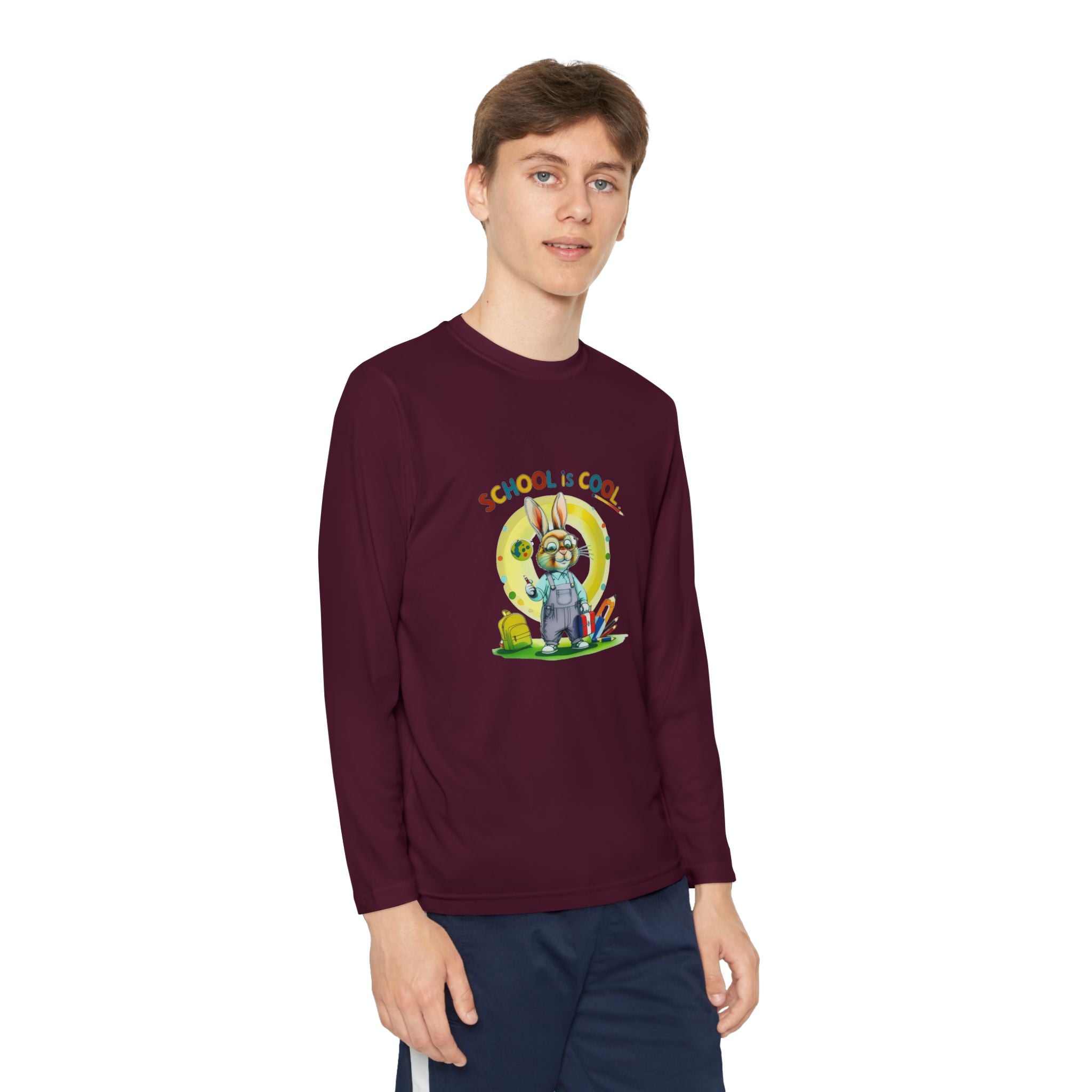 School is Cool Youth Long Sleeve Competitor Tee