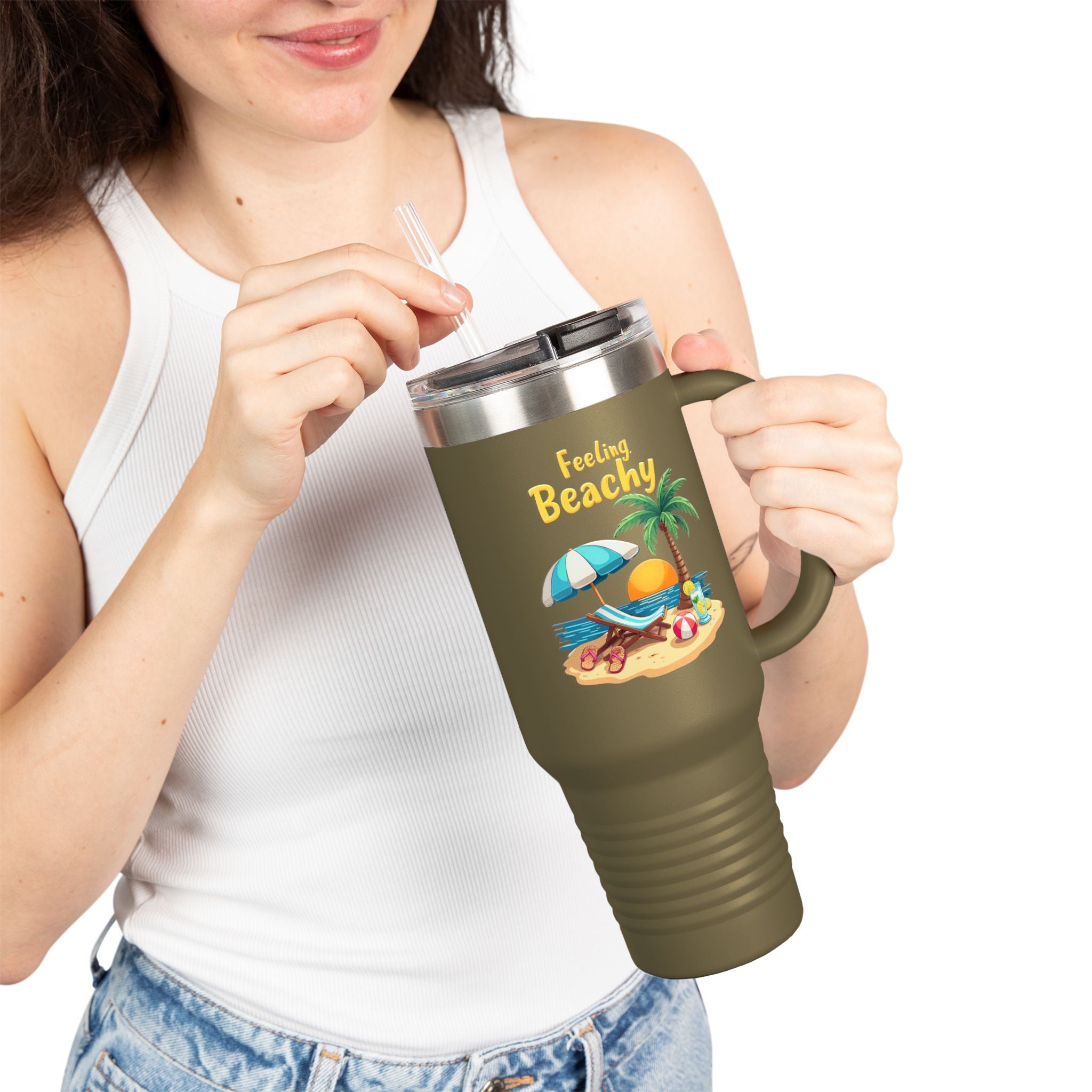 Feeling Beachy Insulated Travel Mug, 40oz